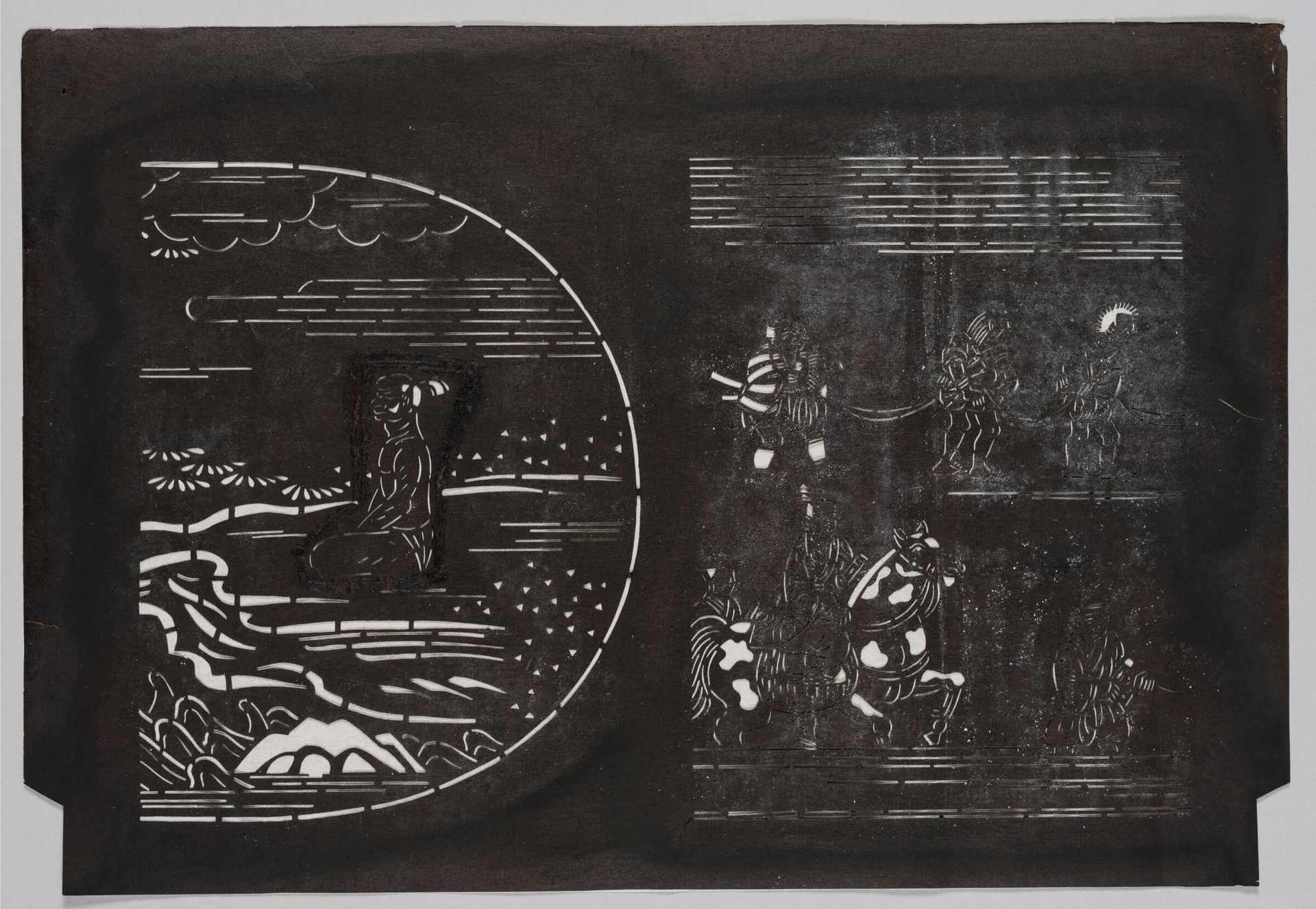 Stencil for Illustrated Don Quixote (Ehon Don KihÅte) by Serizawa Keisuke