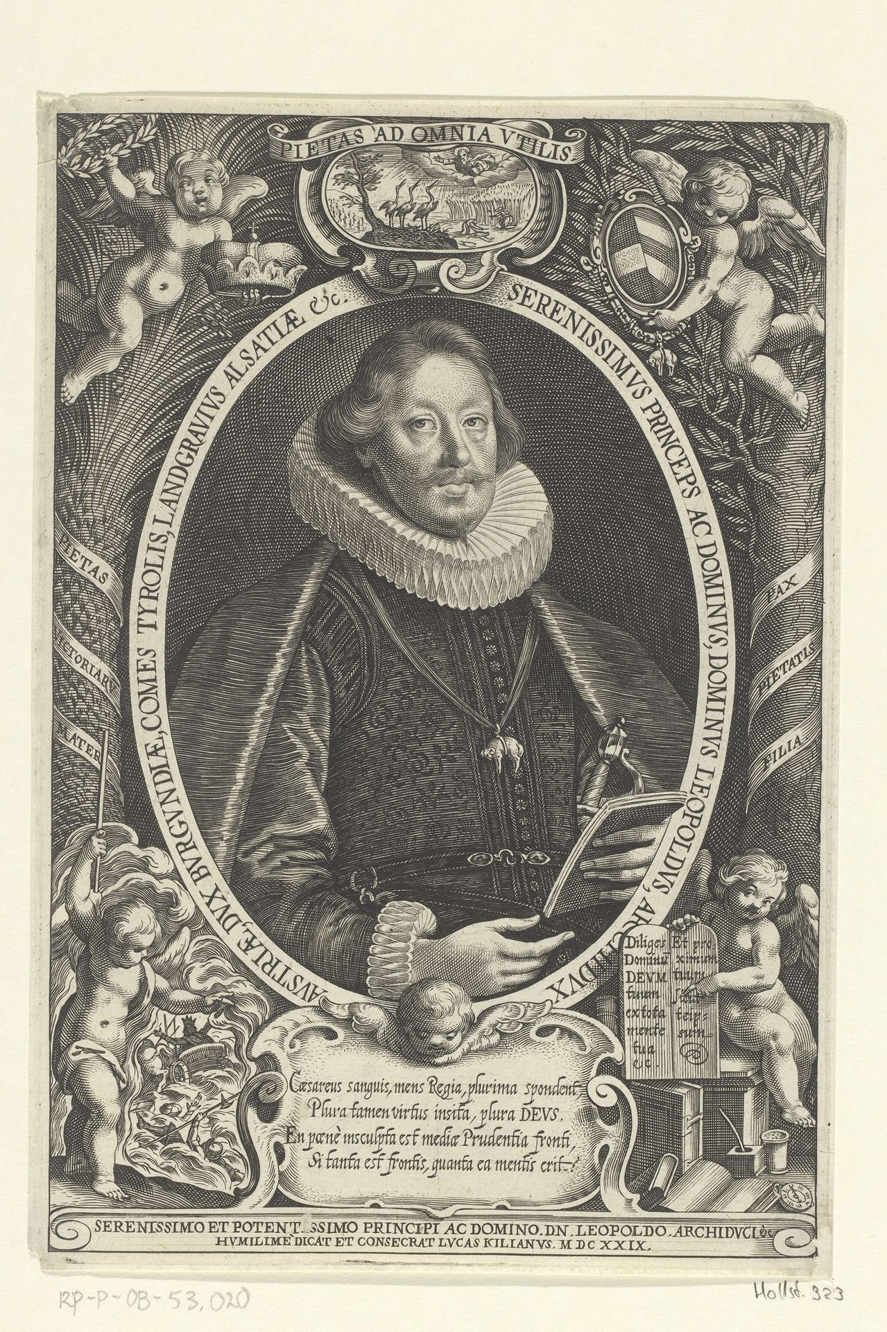 Portret van Leopold V, aartshertog van Oostenrijk by Lucas Kilian