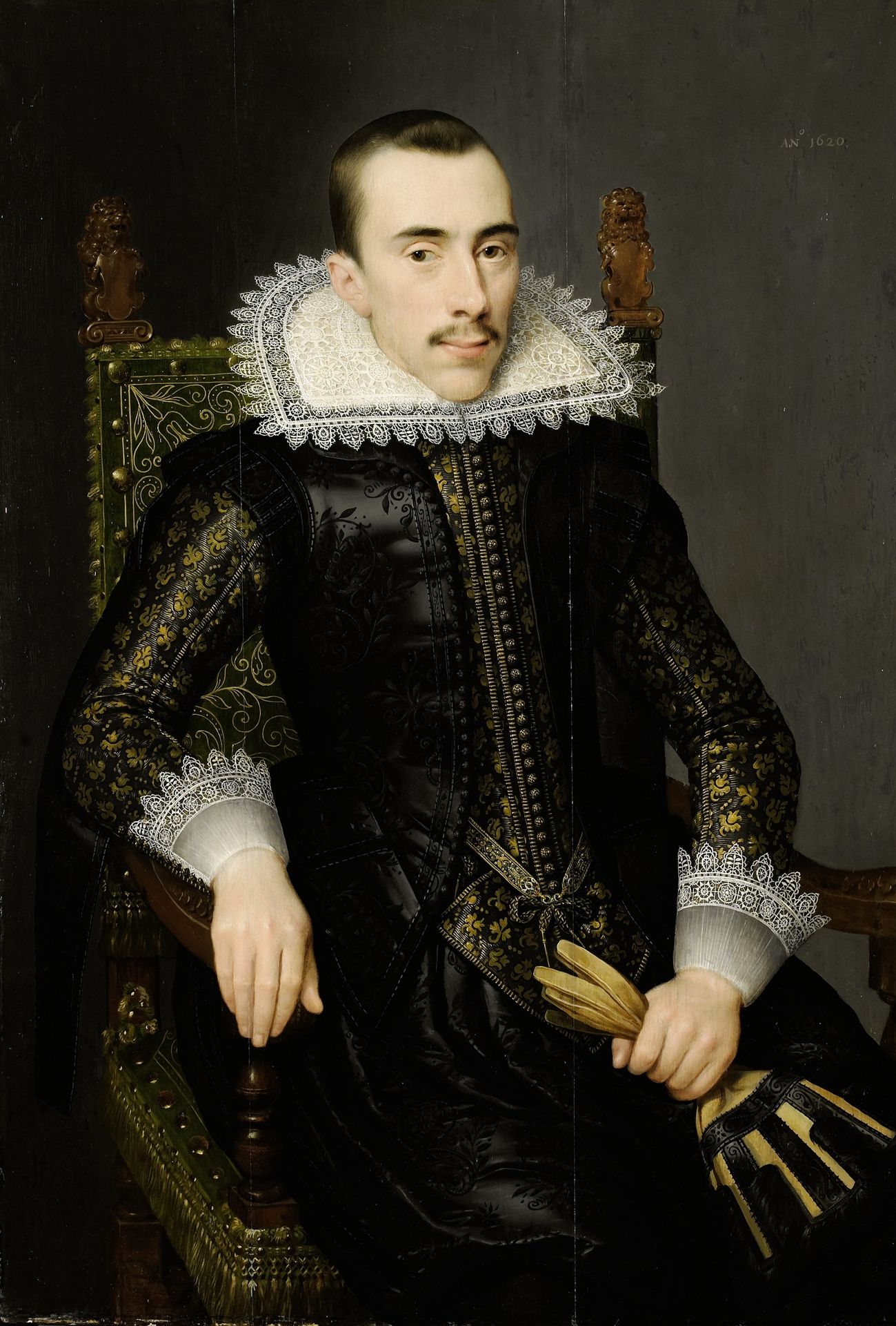 Portrait of a Man, possibly Walterus Fourmenois (1596-1653) by Salomon Mesdach