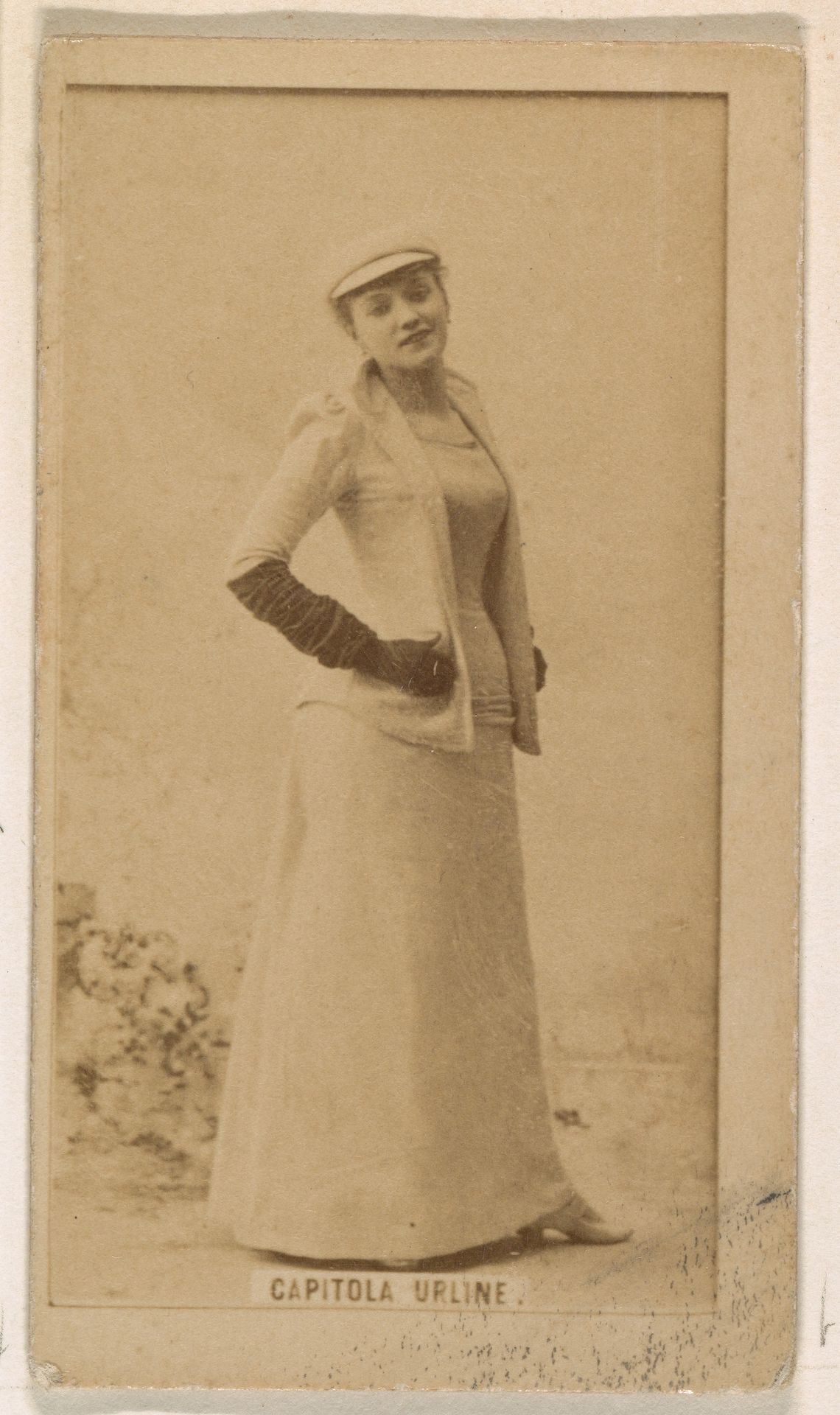 Capitola Urline, from the Actresses series (N245) issued by Kinney Brothers to promote Sweet Caporal Cigarettes by Kinney Brothers Tobacco Company