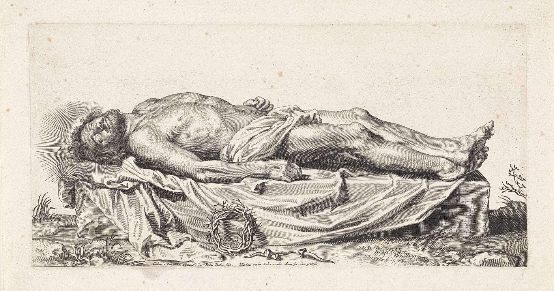 Lichaam van de dode Christus by Paulus Pontius