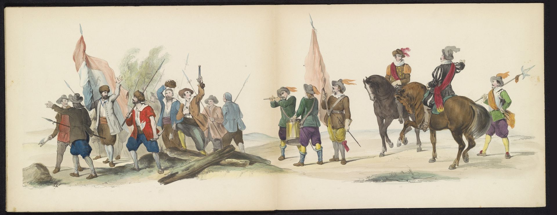 Maskerade van de Leidse studenten, 1850 (plaat 12) by Carel Christiaan Antony Last