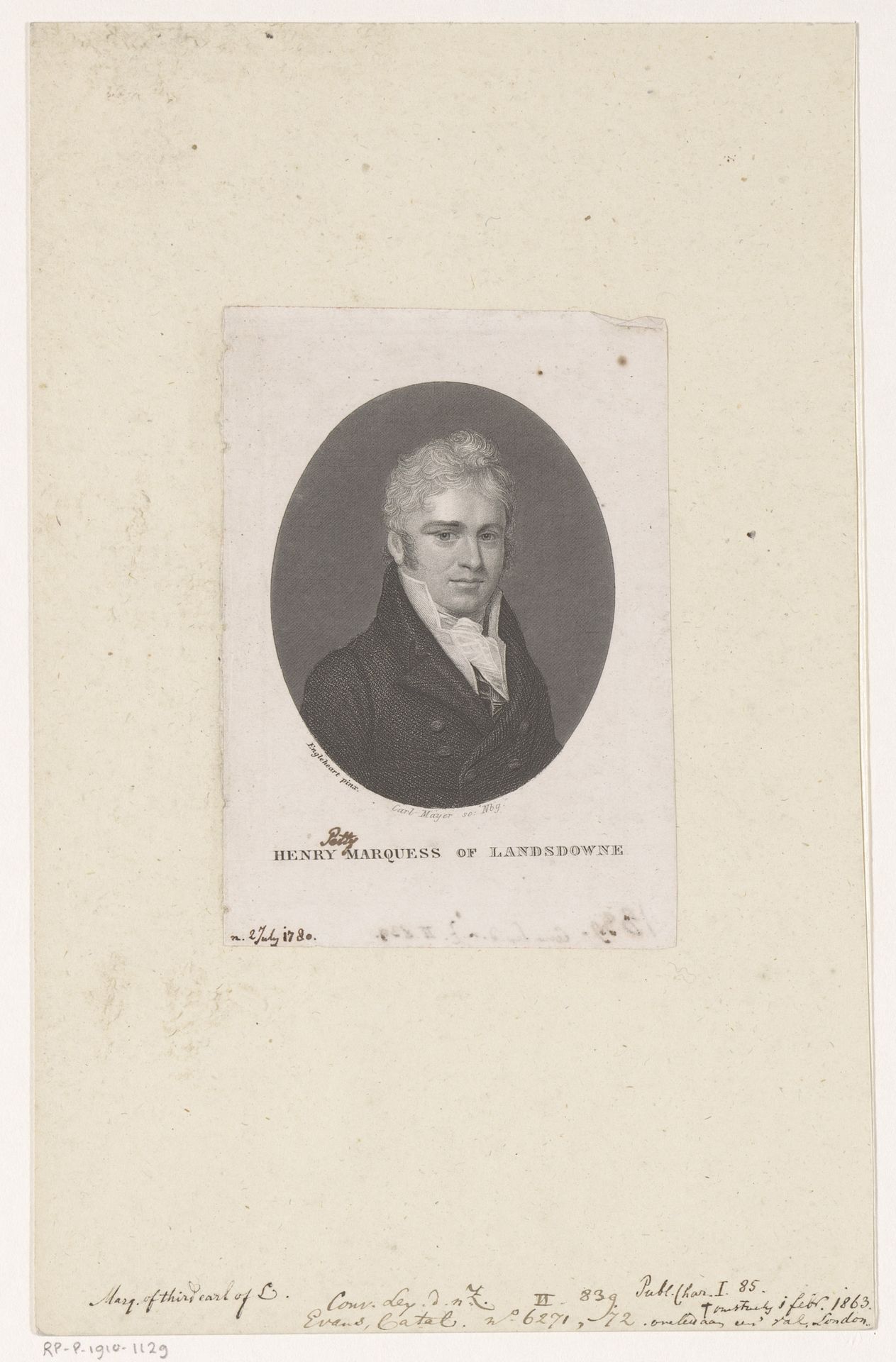 Portret van Henry Petty-Fitzmaurice, 3rd Marquess of Lansdowne by Carl Mayer