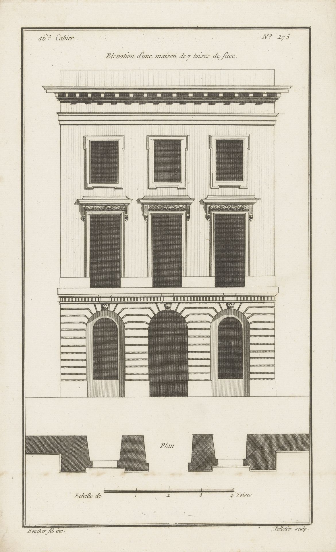 Façade met rondbogen by Jean Pelletier