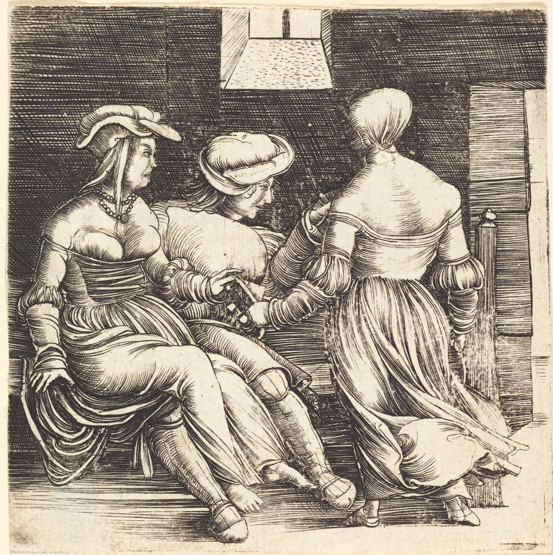 Young Man and Maids by Erhard Altdorfer