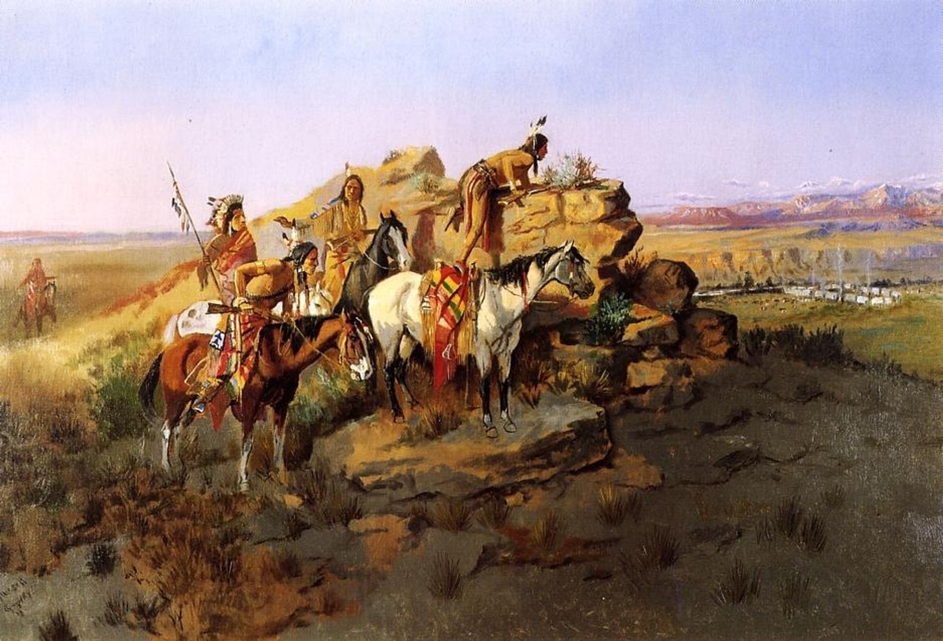 Watching the Settlers by Charles M. Russell