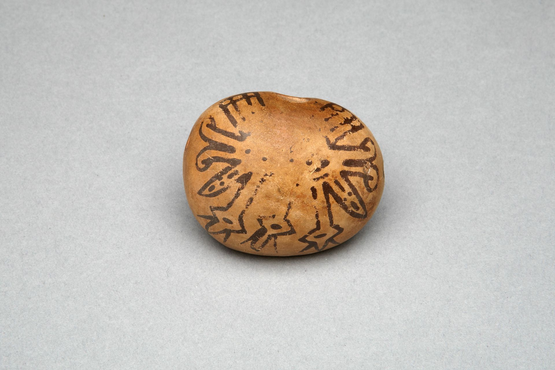 Flute or Small Container with Painted Abstract Motif by Nazca