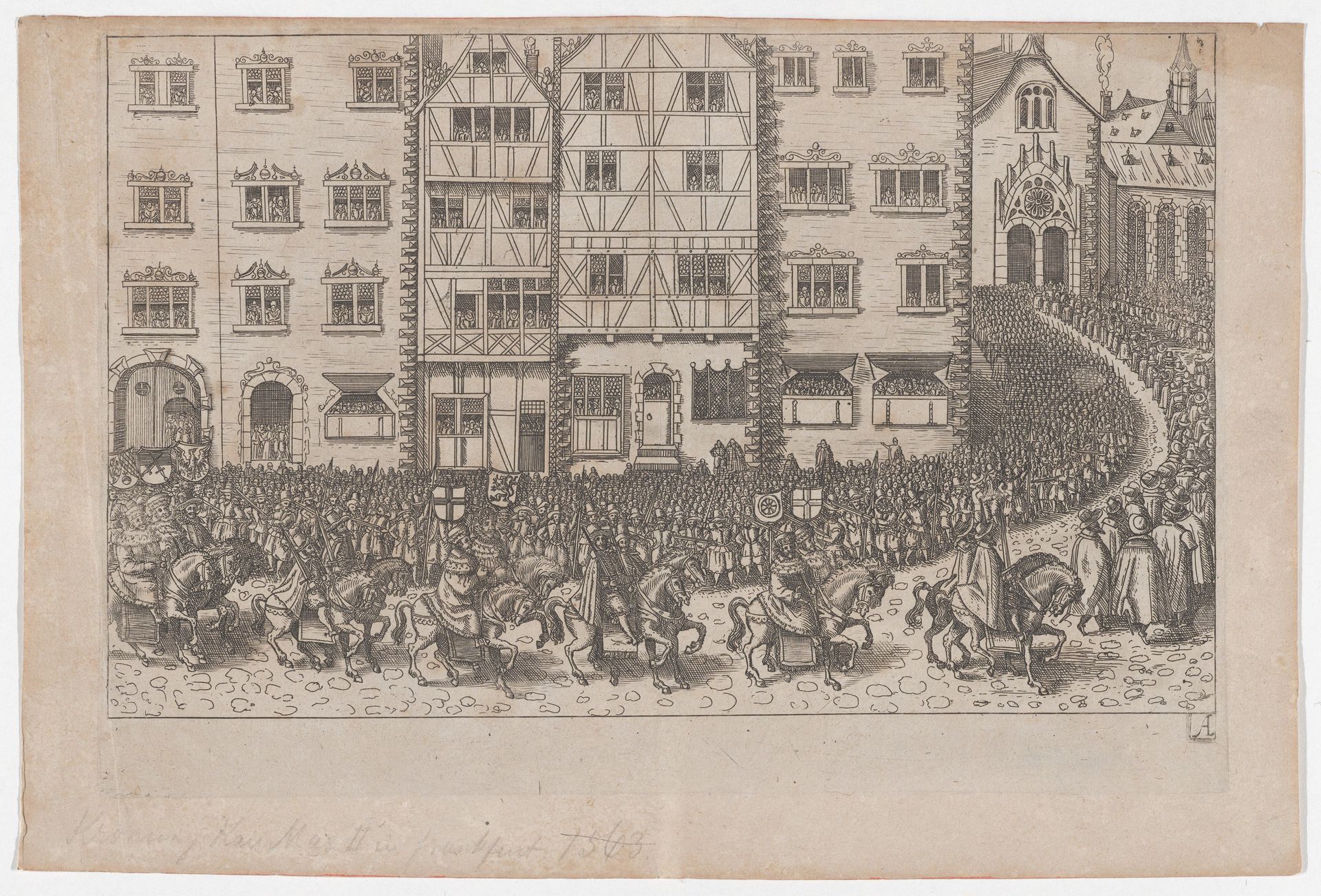 Plate A: Election and Coronation of Emperor Maximilian II by Anonymous