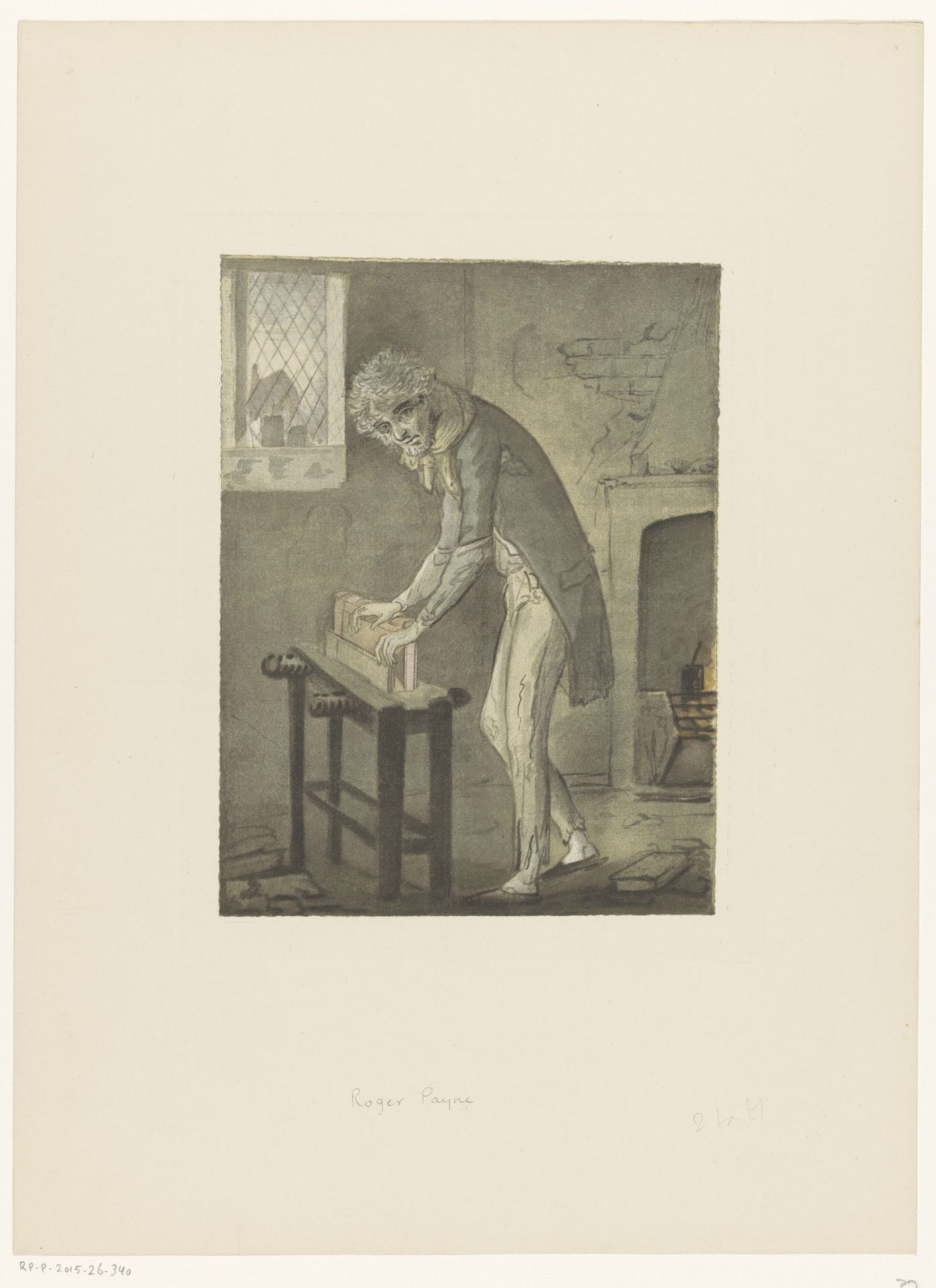Portret van boekbinder Roger Payne by Anonymous