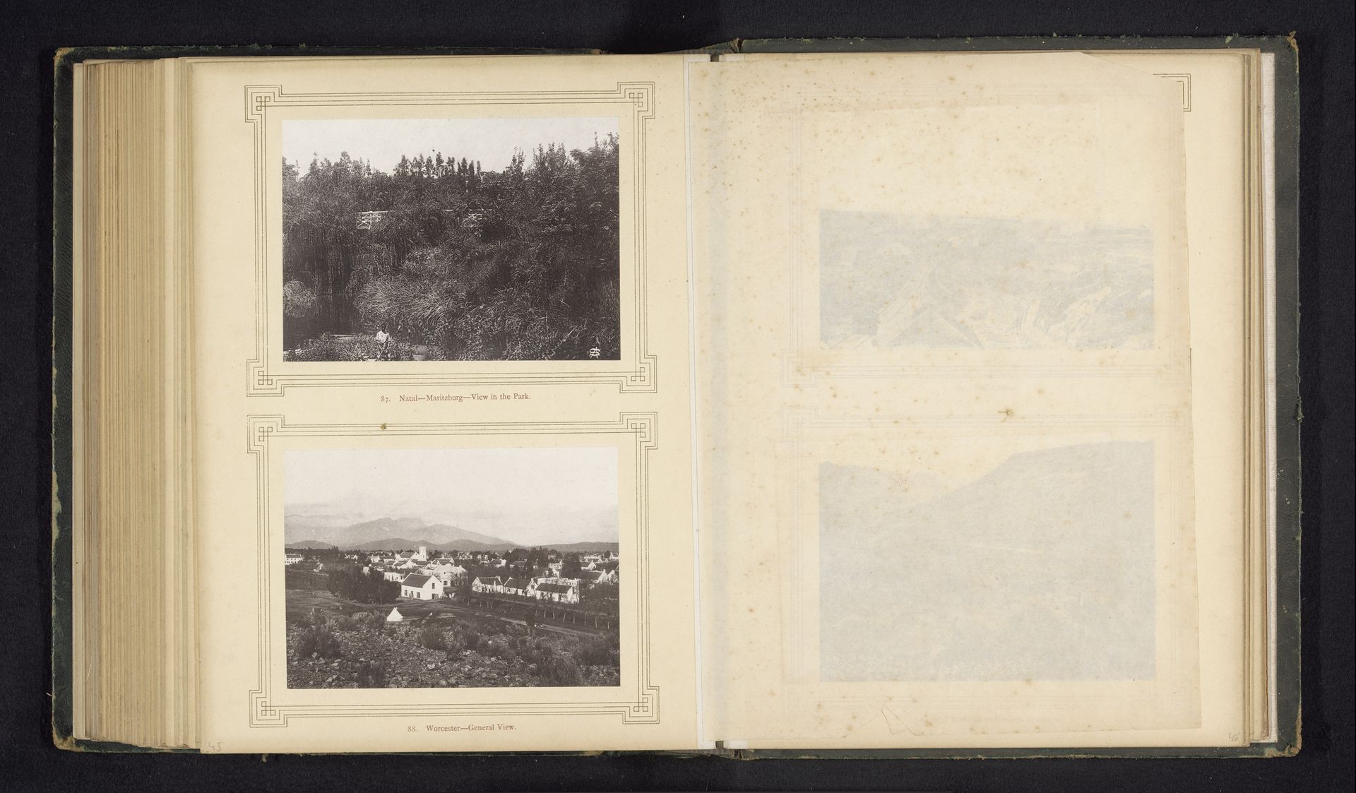 ['Natal-Maritzburg-View in the park', 'Worcester-Central view'] by Sam Alexander
