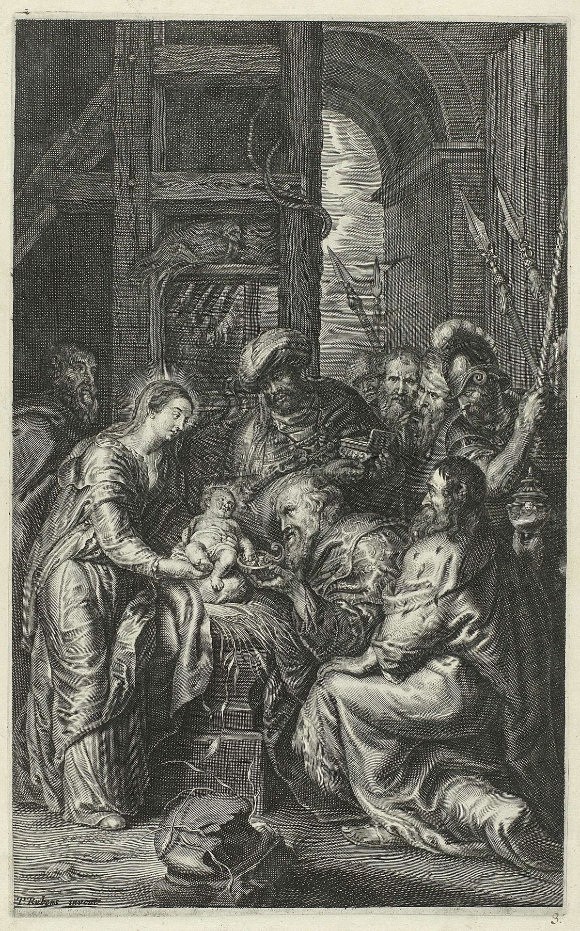 Aanbidding door de koningen by François Stuerhelt
