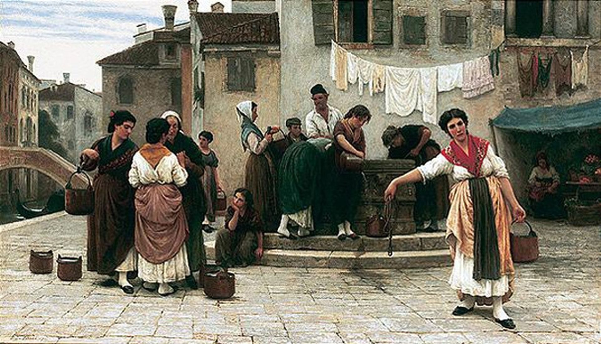 At the Well by Eugene de Blaas