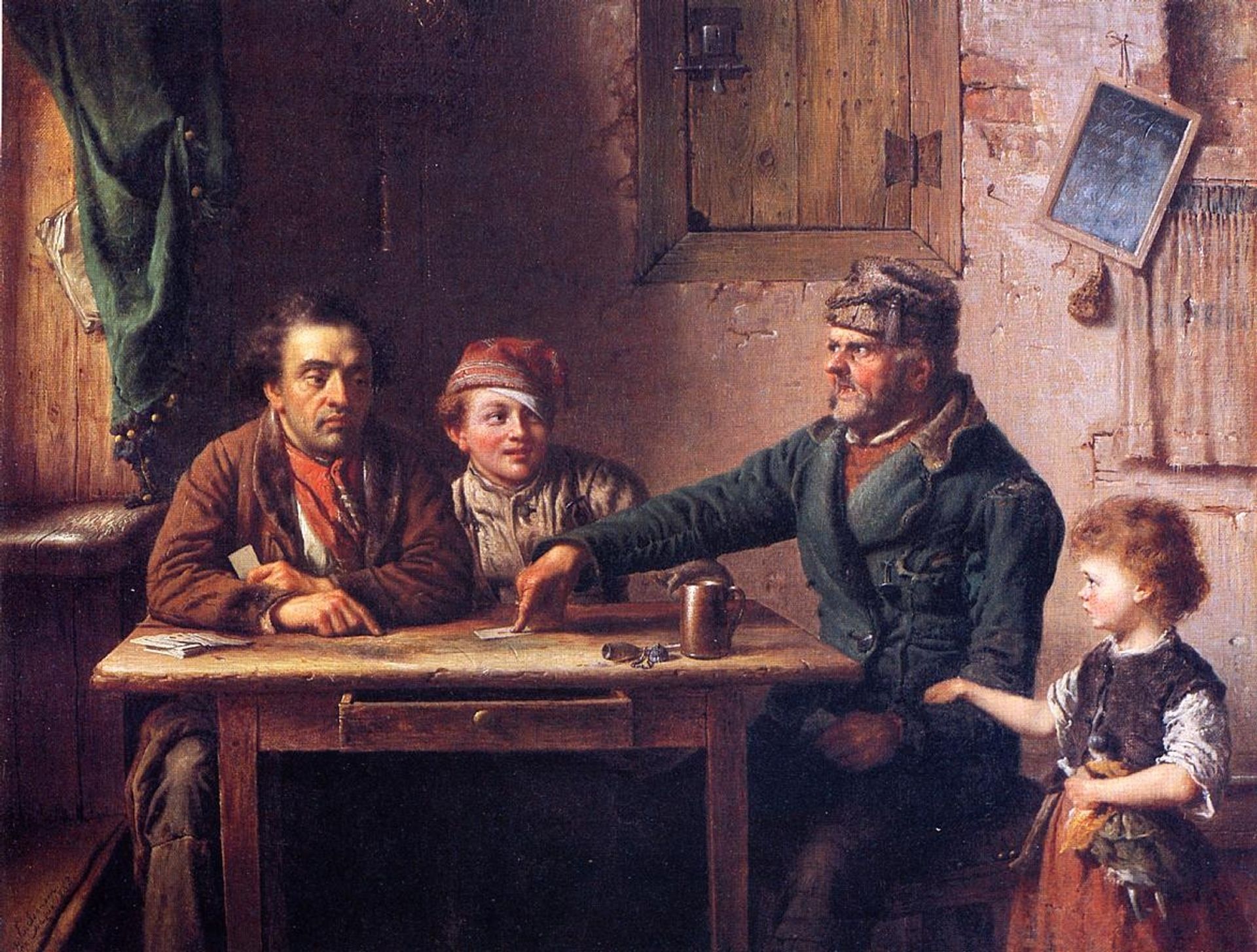 The Card Players by Eastman Johnson