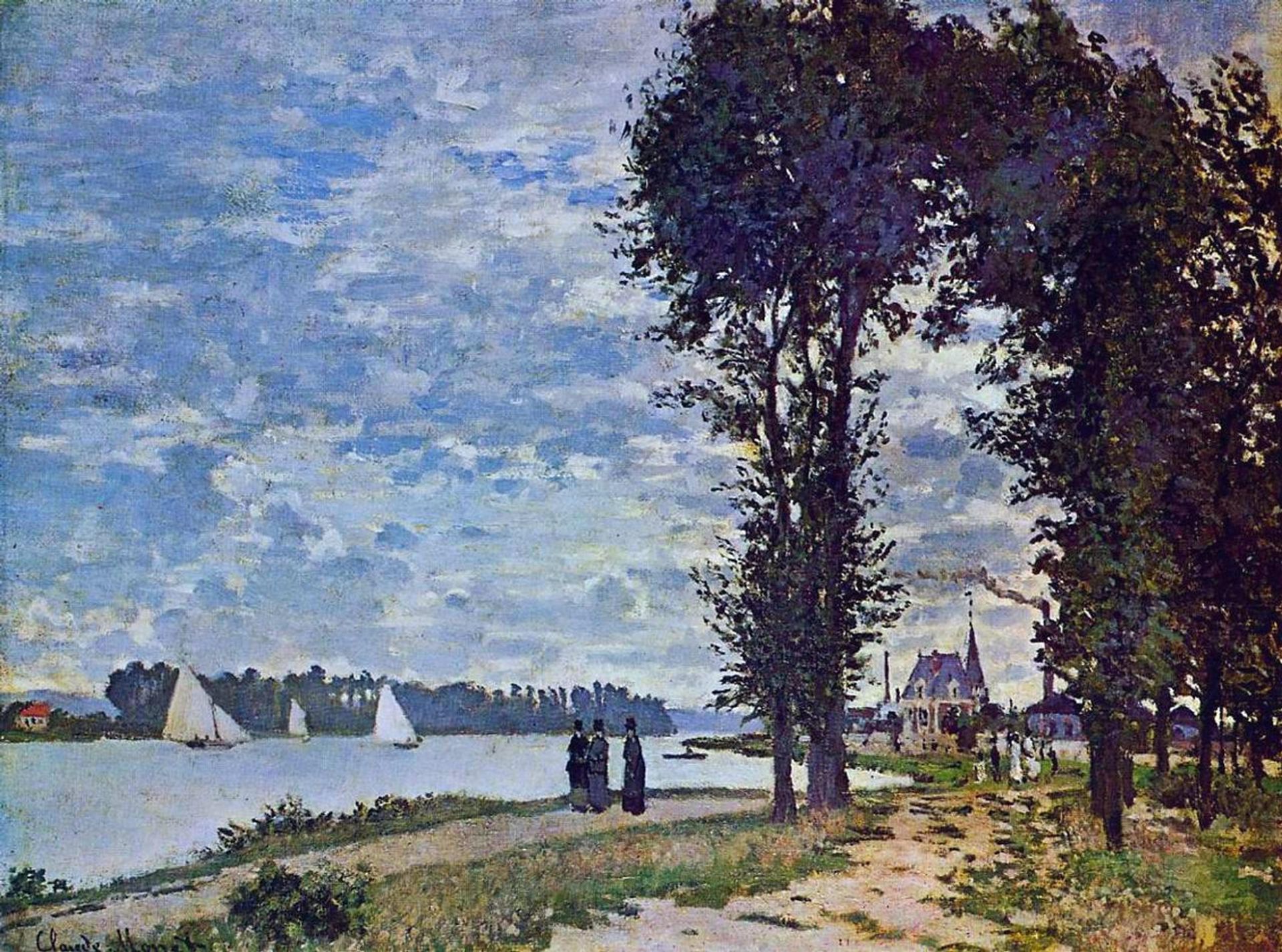 The Banks of the Seine at Argenteuil by Claude Monet