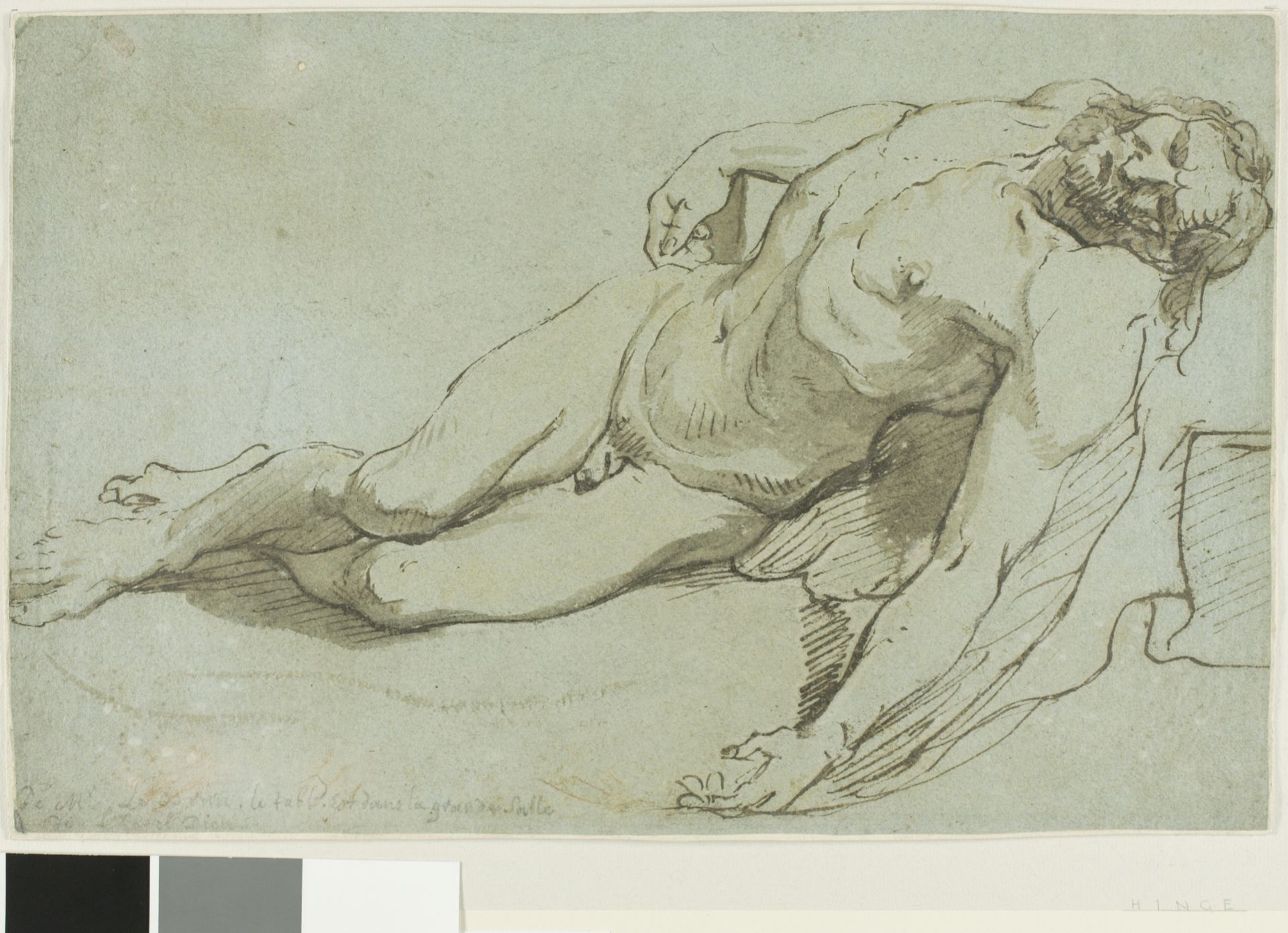 The Dead Christ (recto); Child's Head (verso) by Charles Le Brun