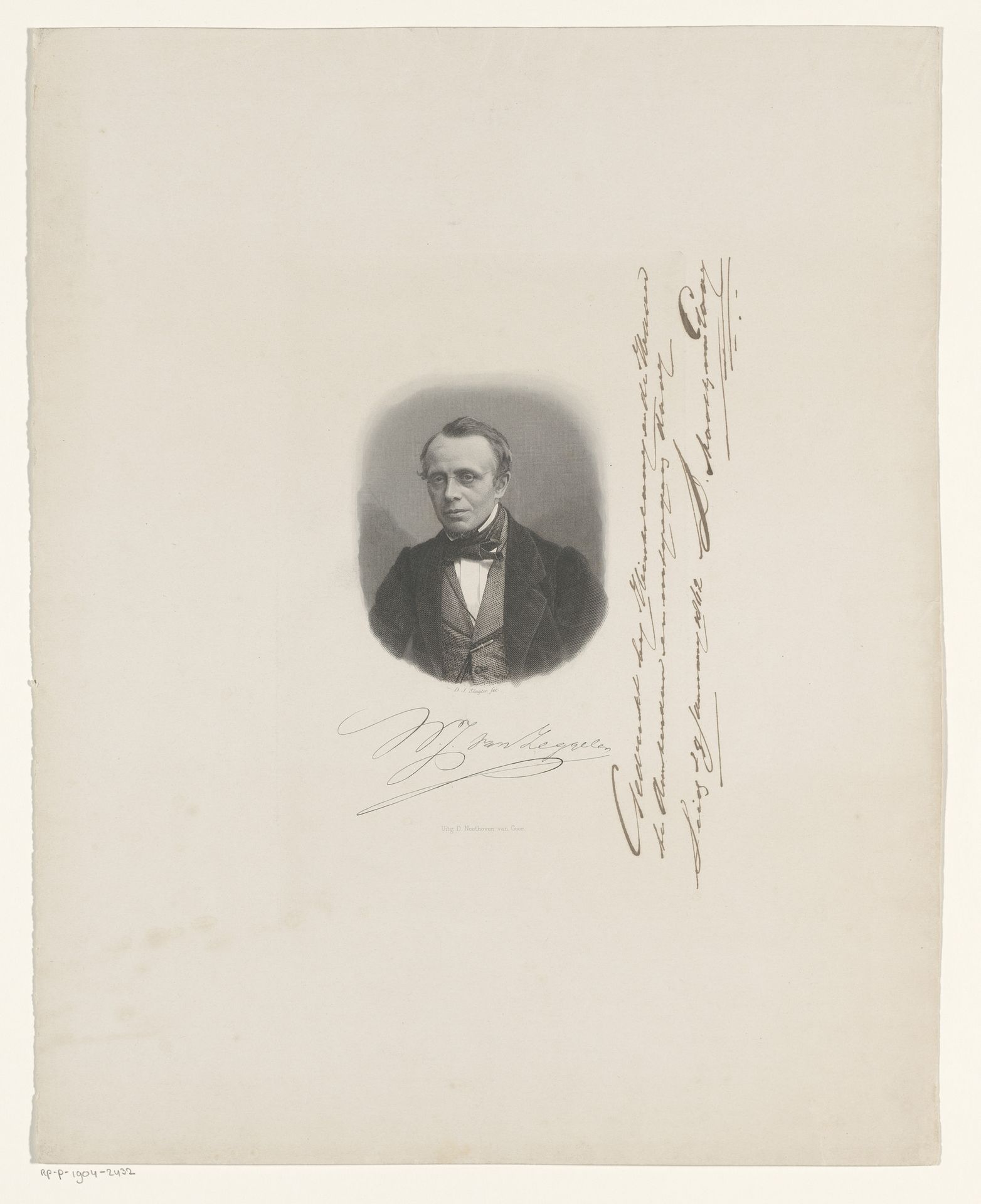 Portret van Willem Josephus van Zeggelen by Dirk Jurriaan Sluyter
