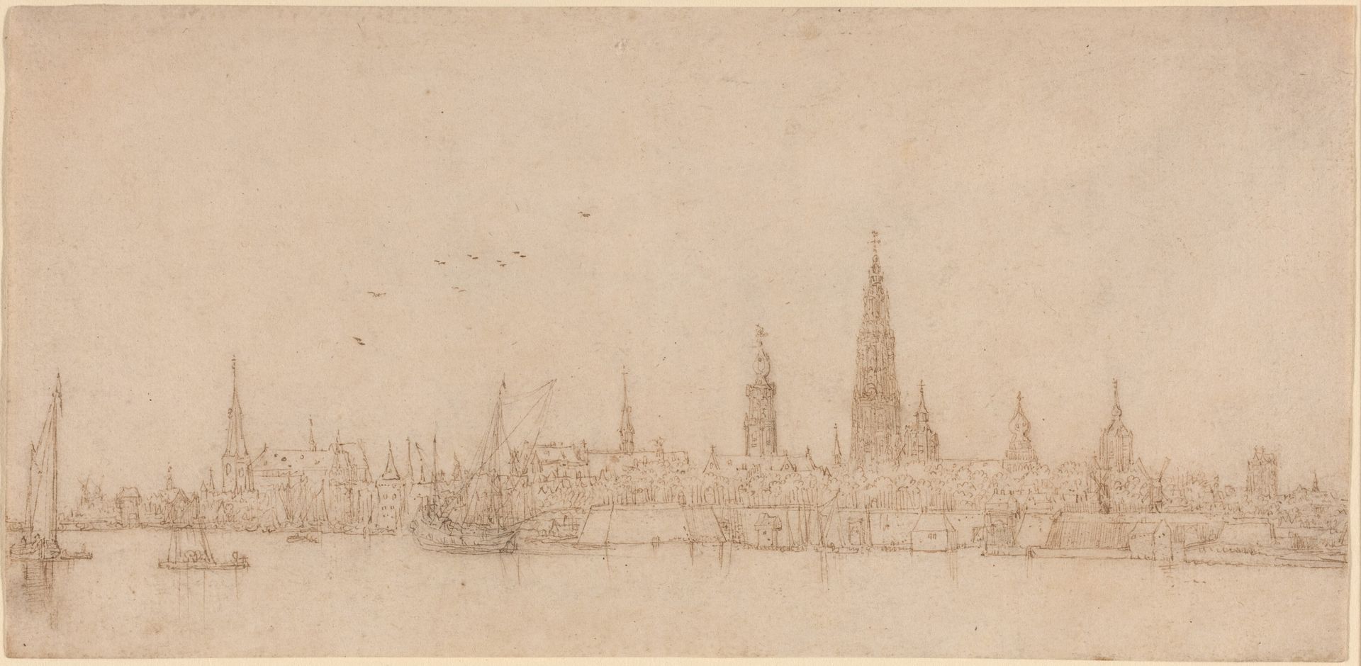 View of Antwerp by Wenceslaus Hollar