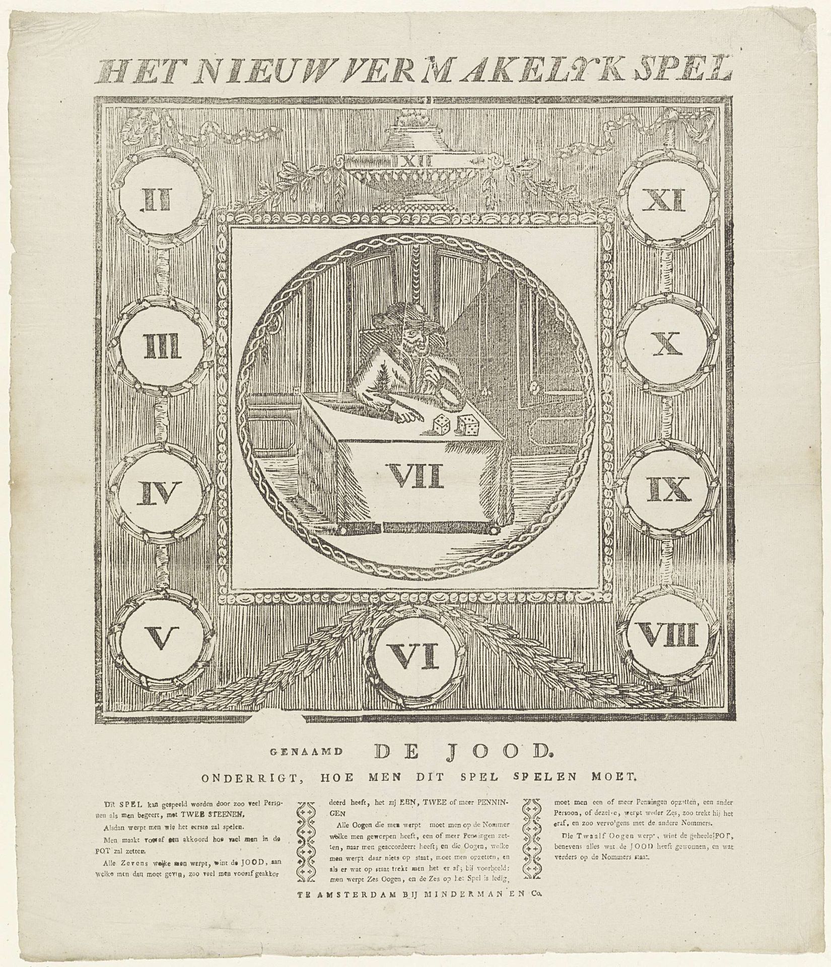 Het nieuw vermakelyk spel / Genaamd de Jood by Jan (Sr.) Oortman