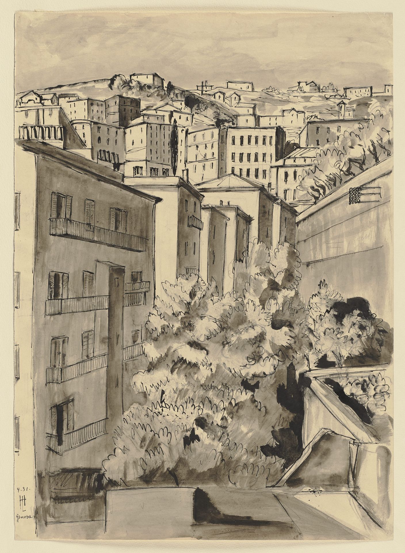 View of Genoa by Hermann Lismann