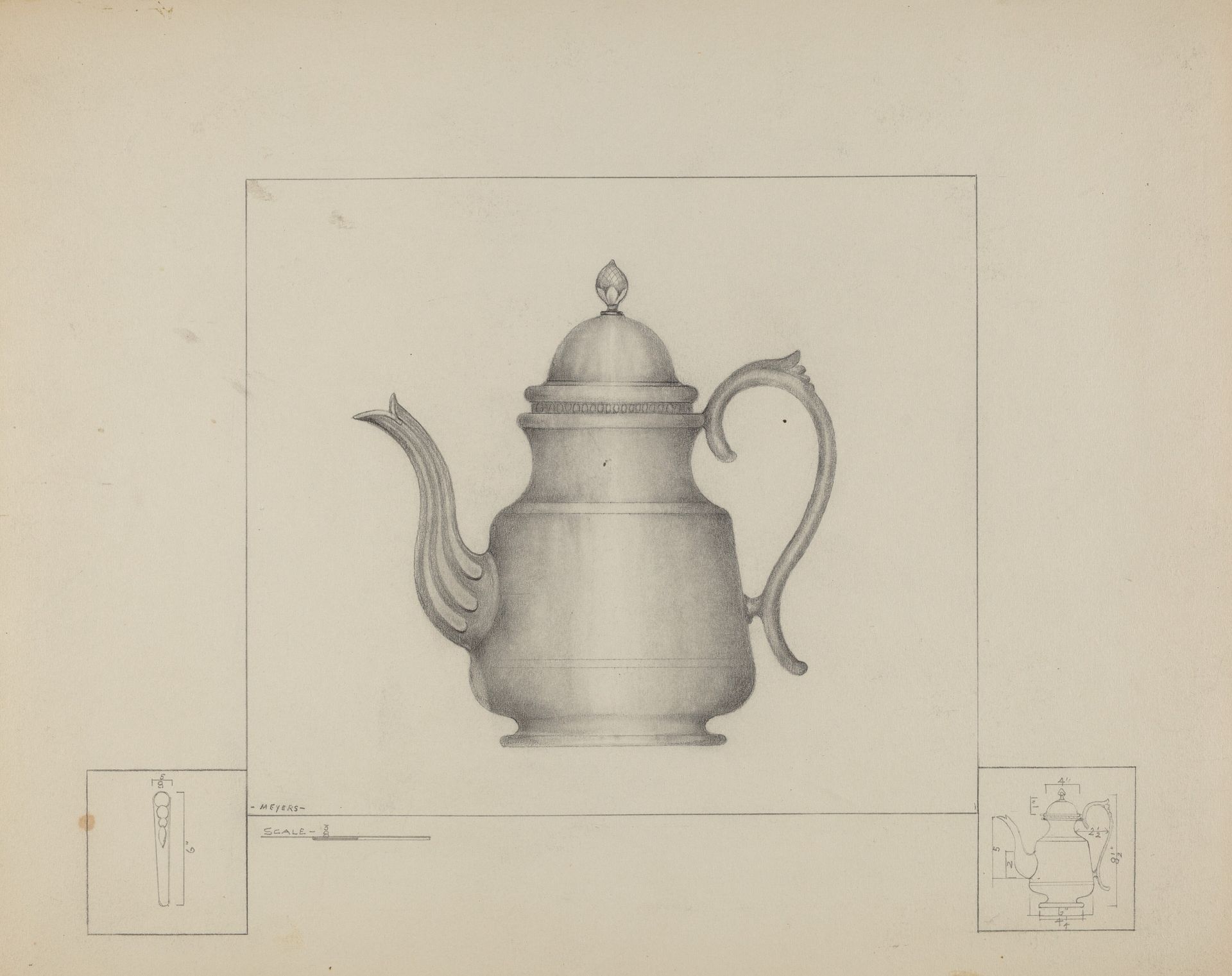 Pewter Teapot by Henry Meyers