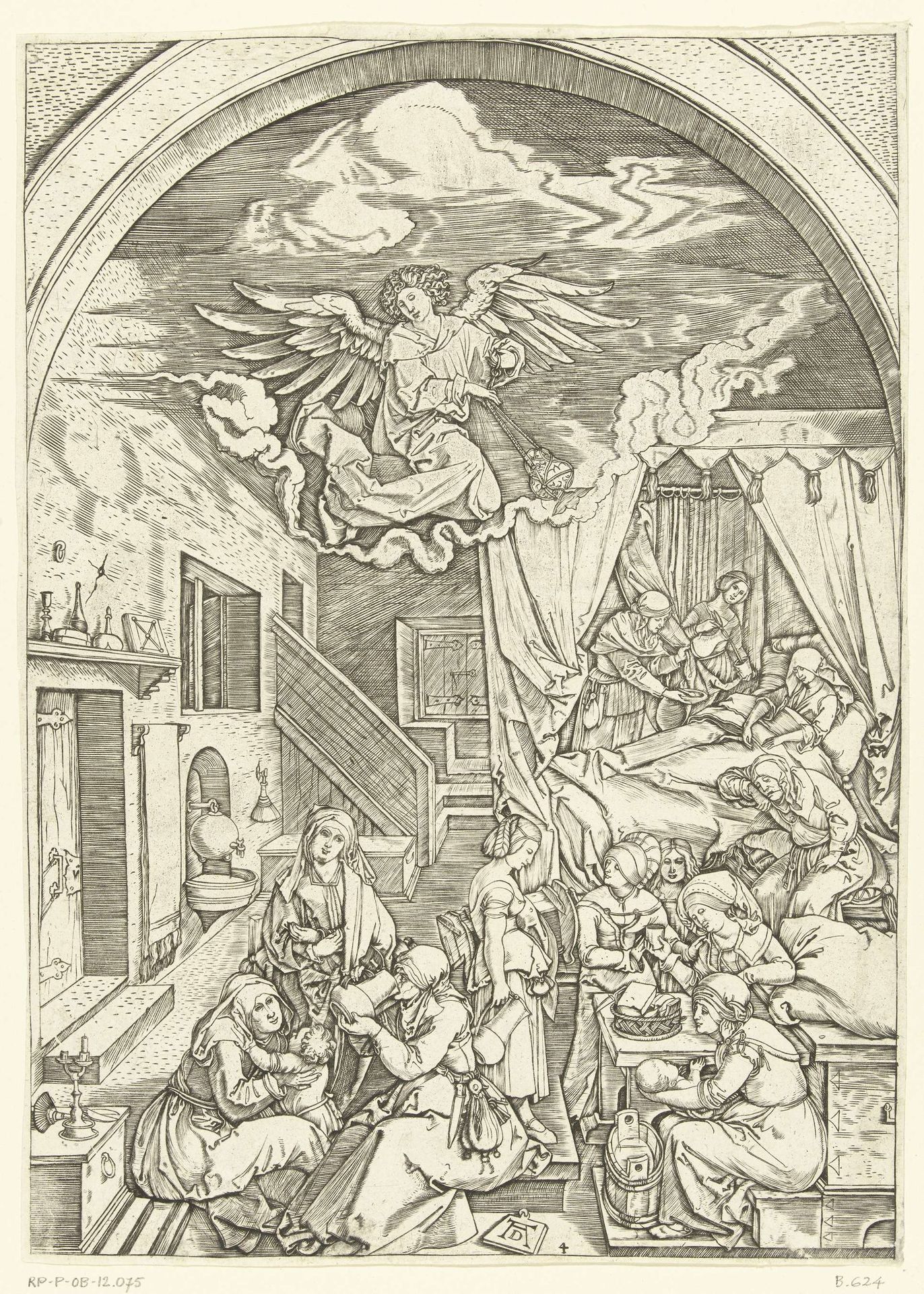 Birth of the Virgin by Marcantonio Raimondi