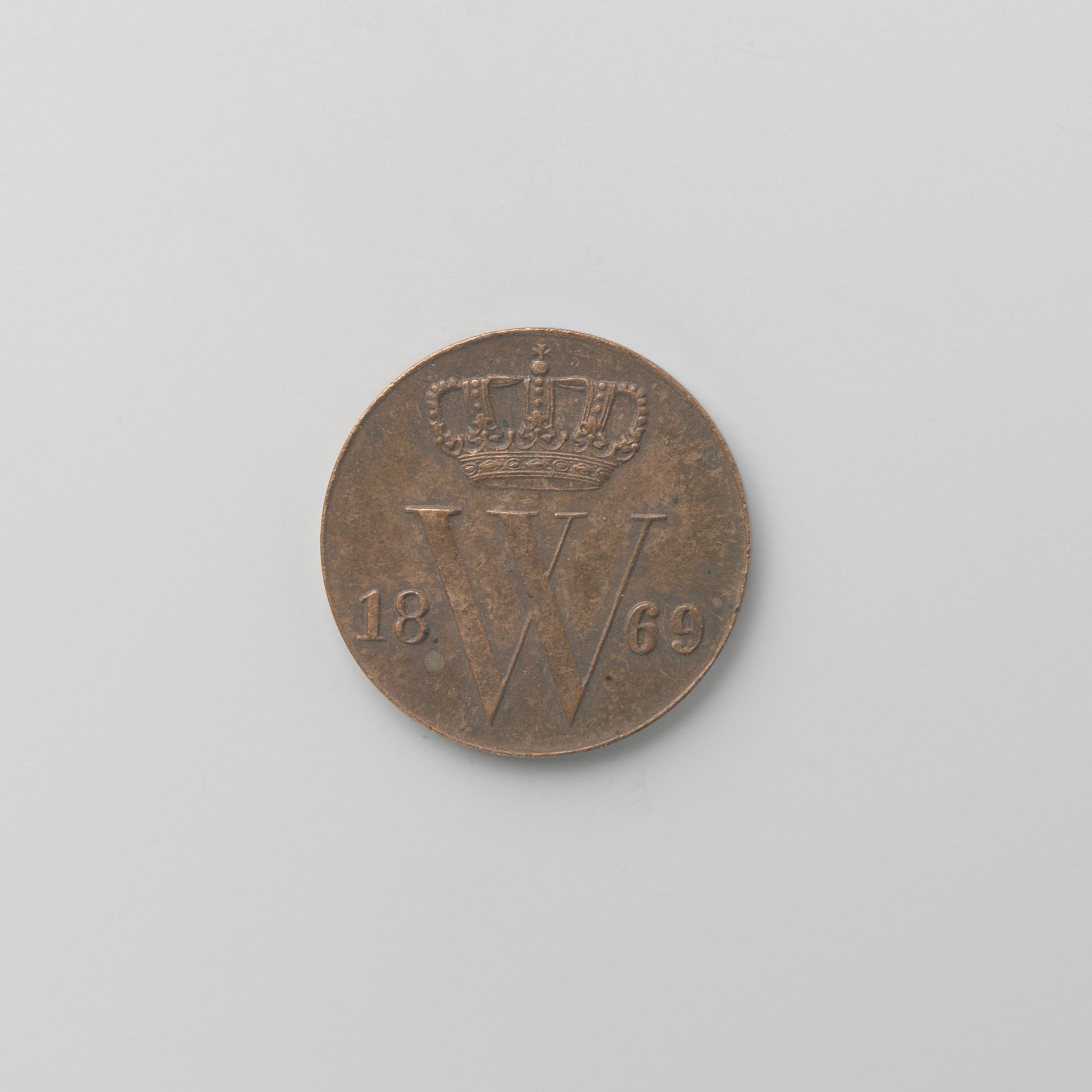 Nederlandse ½ cent, 1869 by Willem III (koning der Nederlanden)