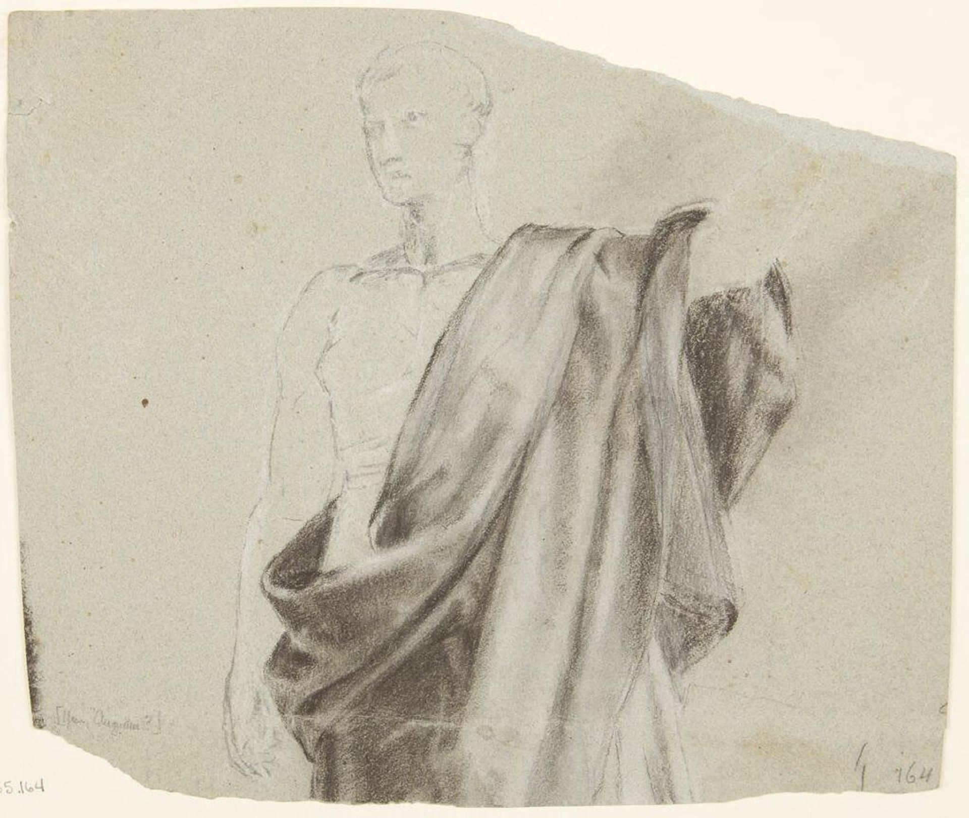 Study for Daniel's Robe, for "Belshazzar's Feast"; verso: Woman Reading a Book by Washington Allston
