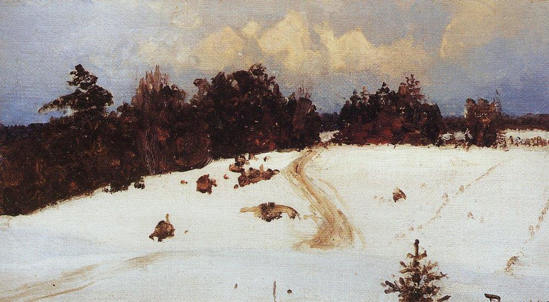 Winter landscape. Behovo. by Vasily Polenov