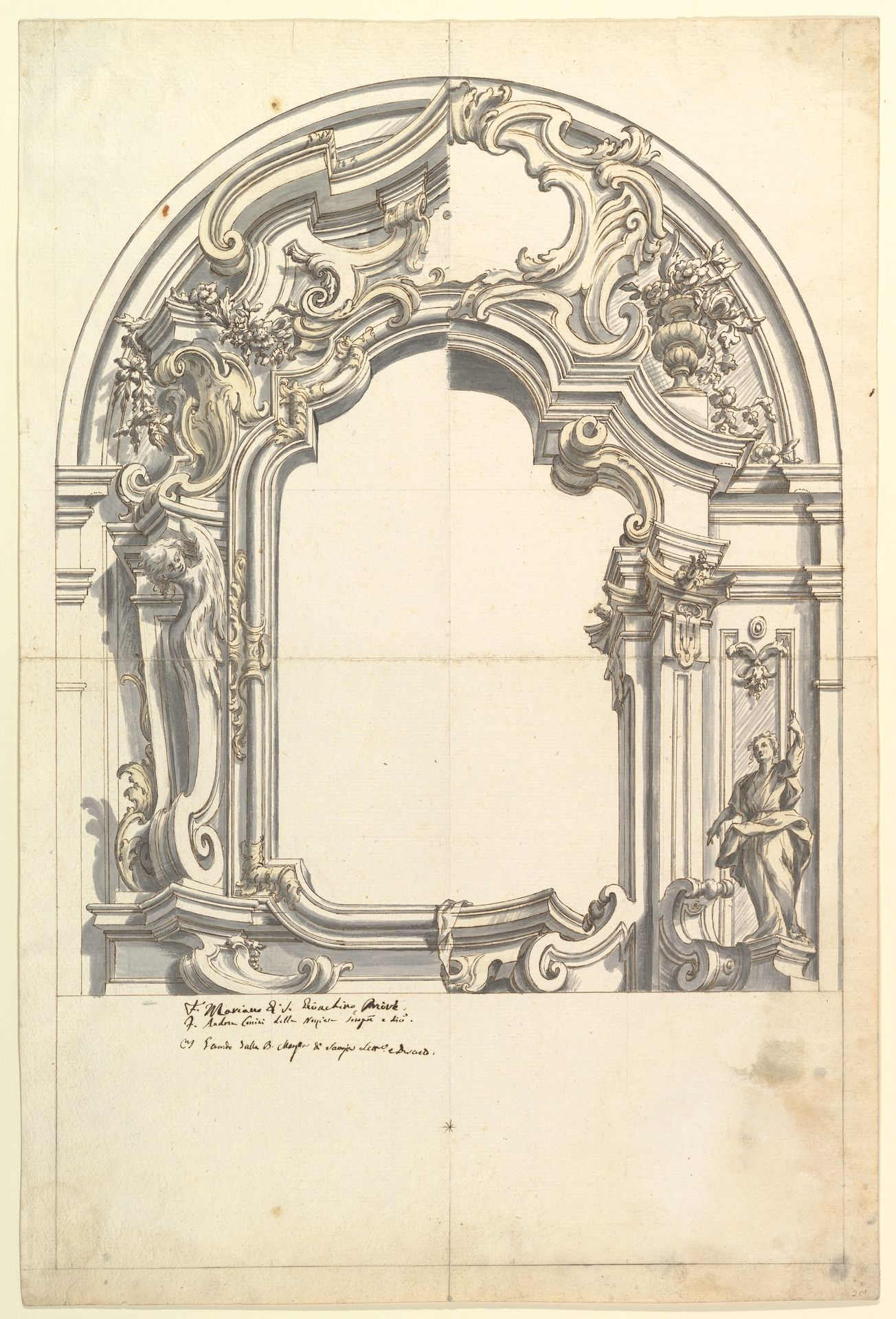 Two Alternate Designs for a Frame or an Altar (?) by Anonymous