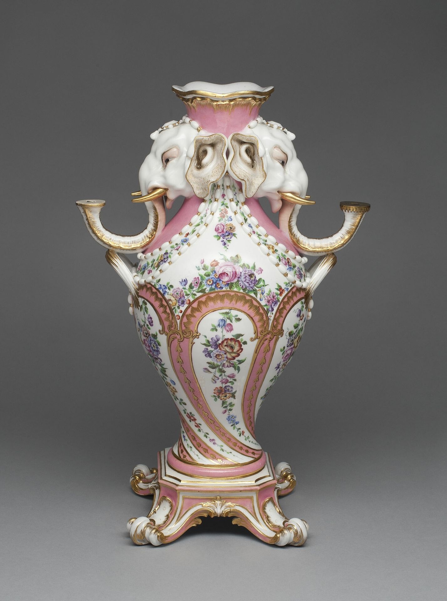 Elephant Candelabrum Vase (Vase à Tête d'Eléphant) by Jean-Claude Duplessis
