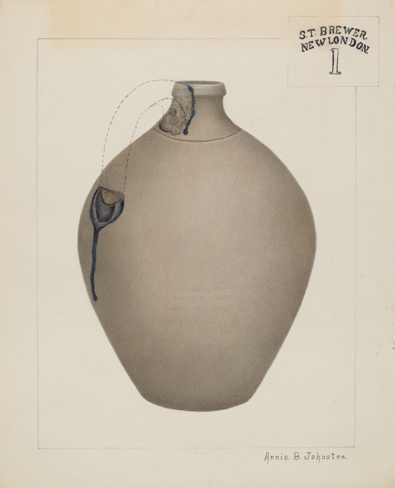 Stoneware Jug by Annie B. Johnston
