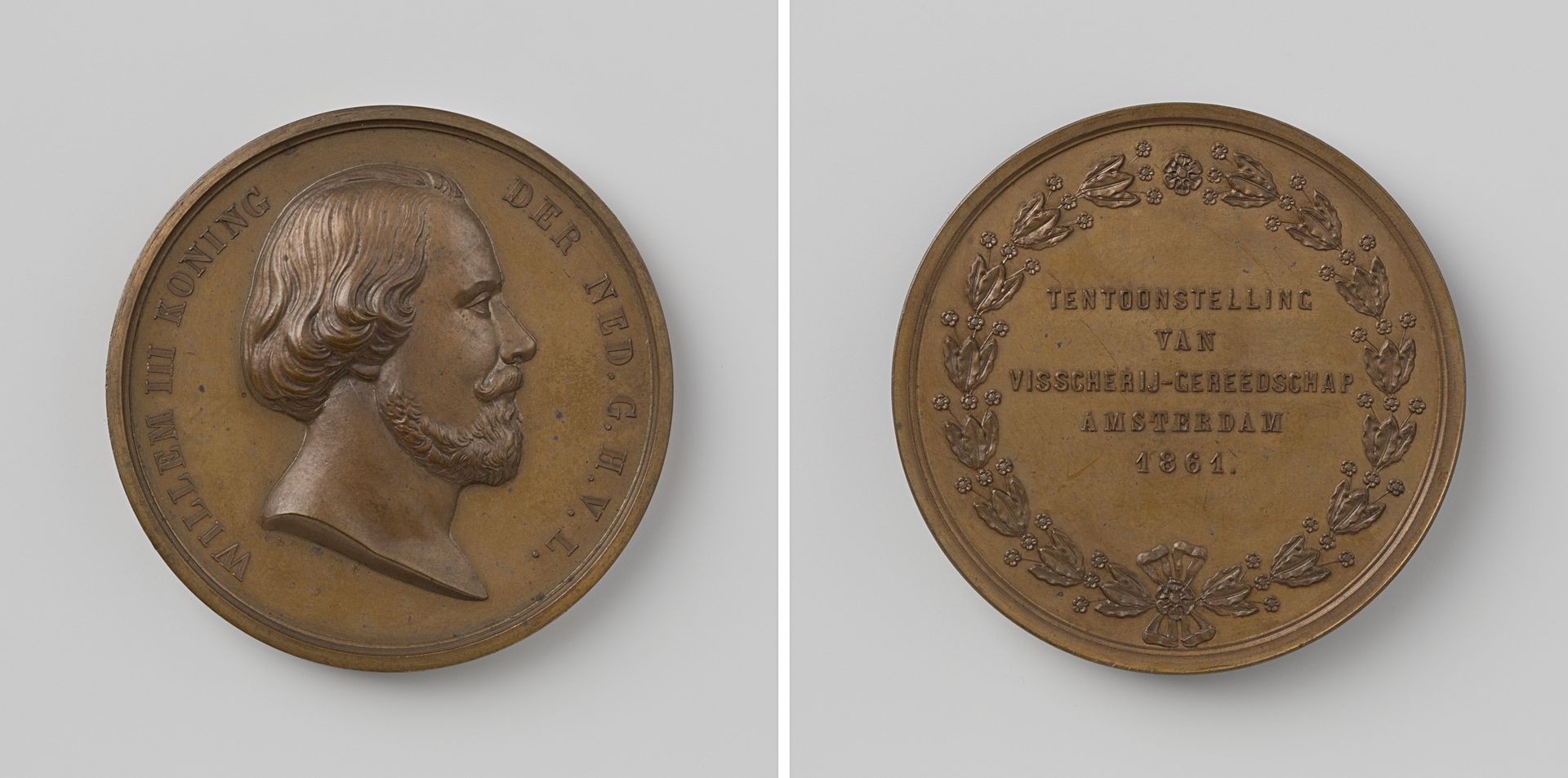 Tentoonstelling van visserijgereedschap, ter ere van Willem III, koning der Nederlanden by David van der (1804-1879) Kellen