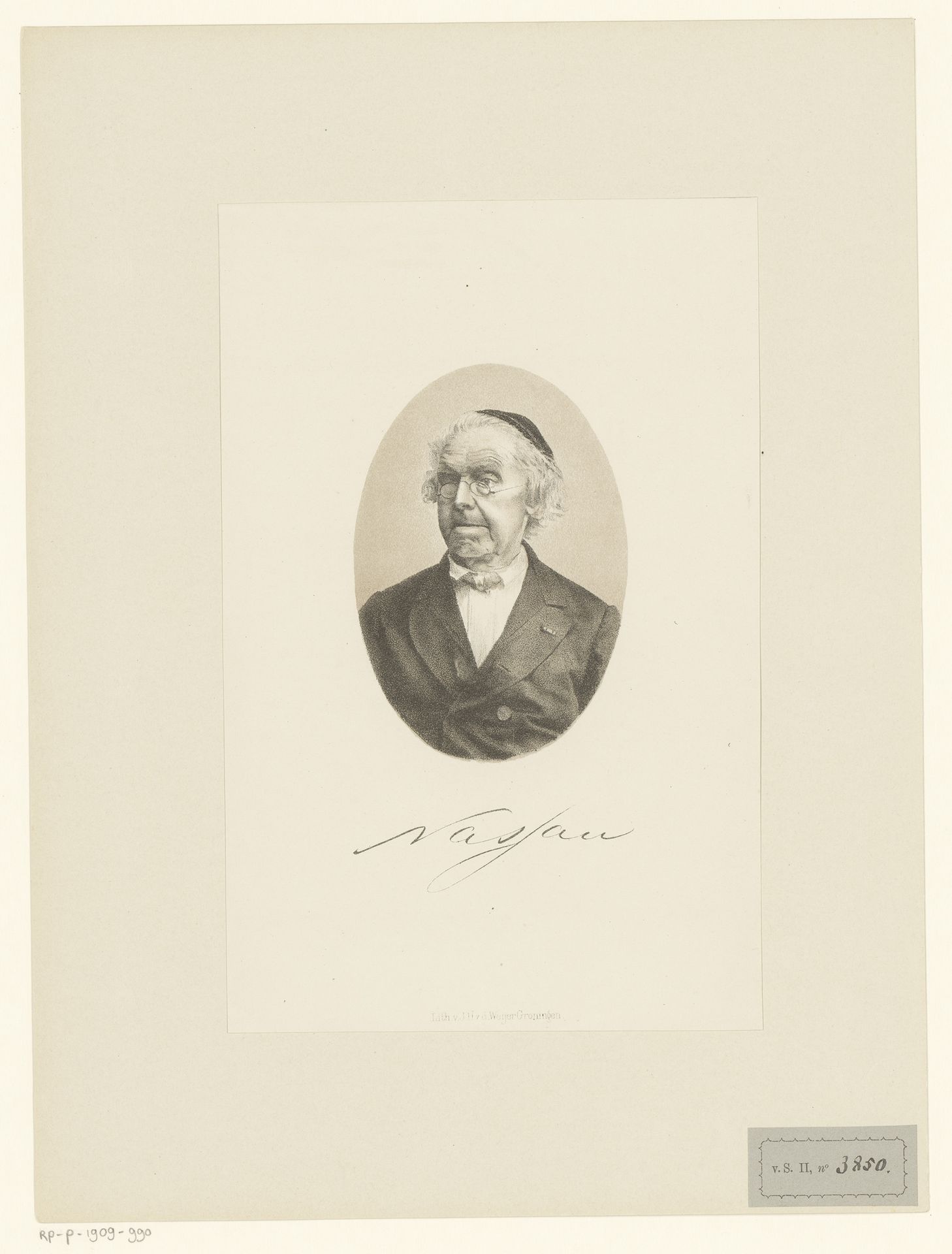 Portret van Hendrik Jan Nassau by Johannes Hermanus van de Weijer