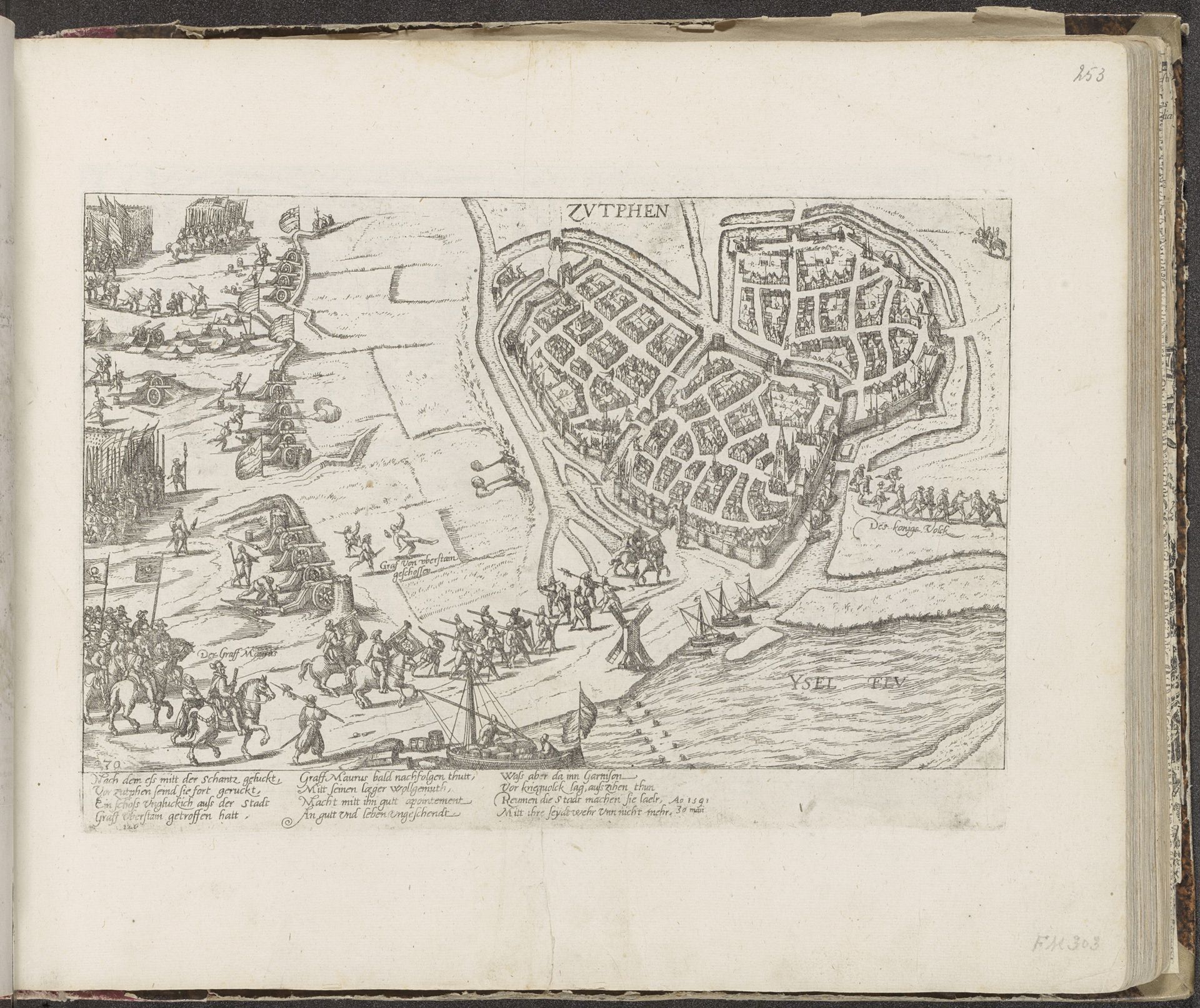Inname van Zutphen, 1591 by Frans Hogenberg