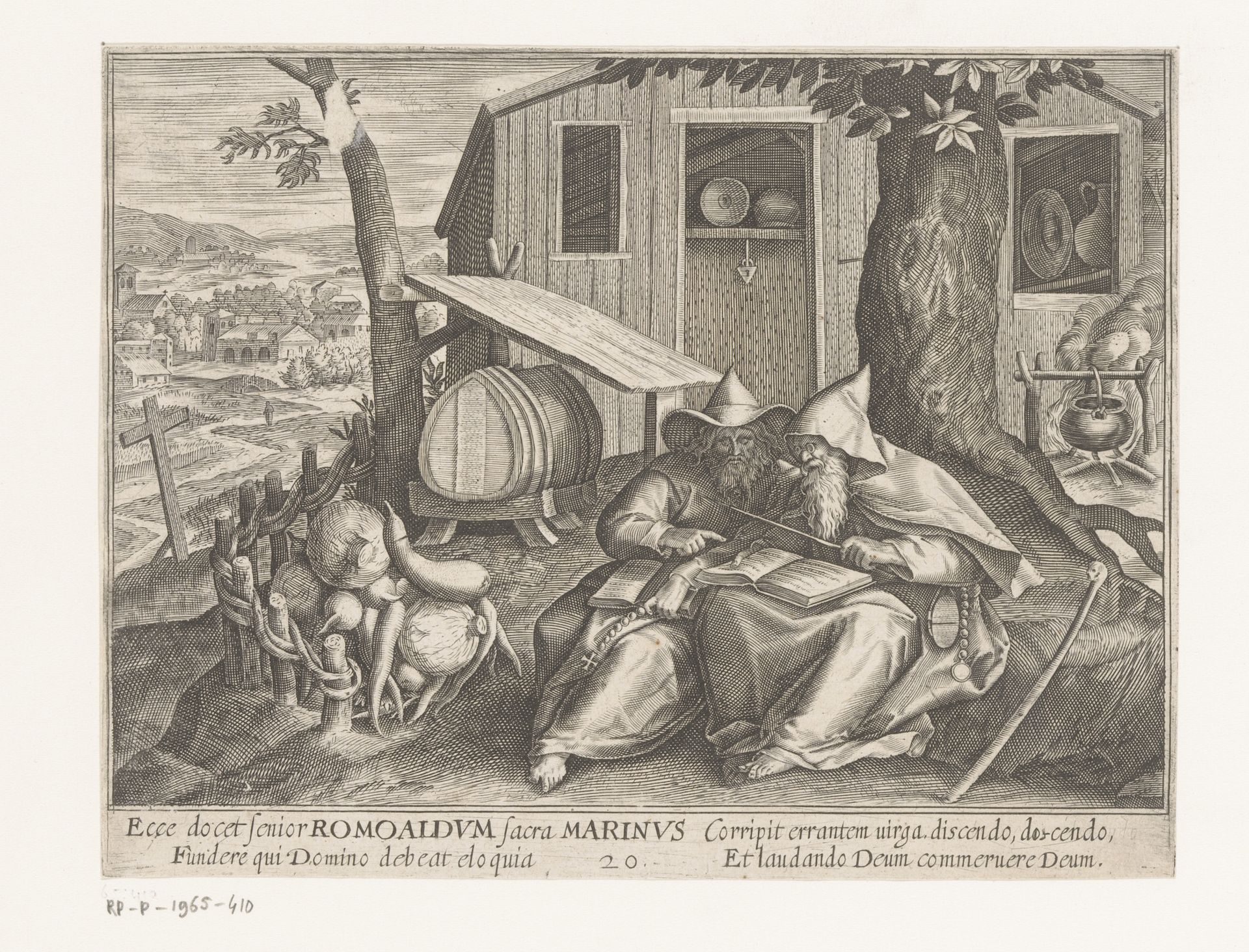 Heilige Marinus en de heilige Romualdus als kluizenaars by Thomas de Leu