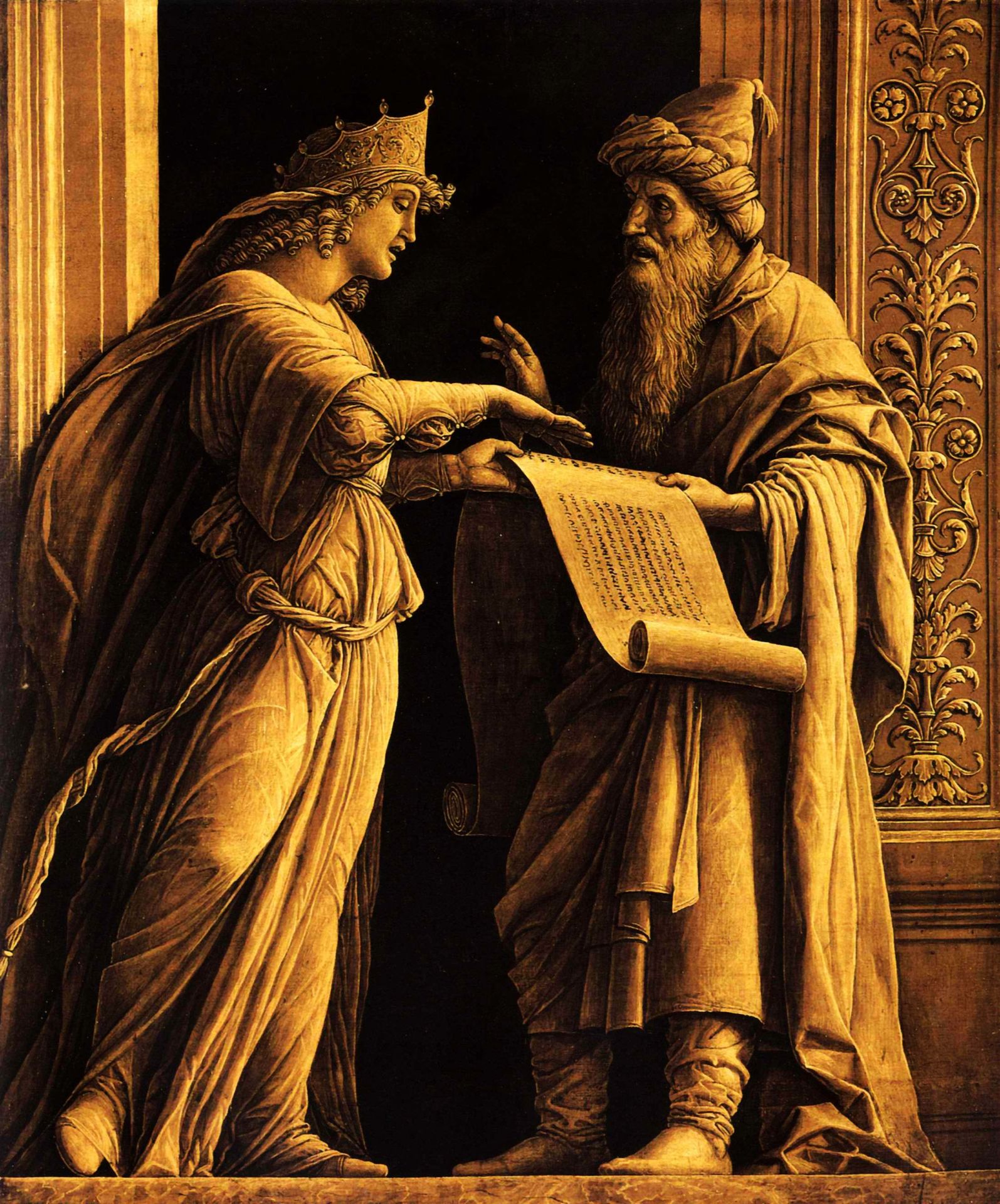 A sibyl and a prophet by Andrea Mantegna