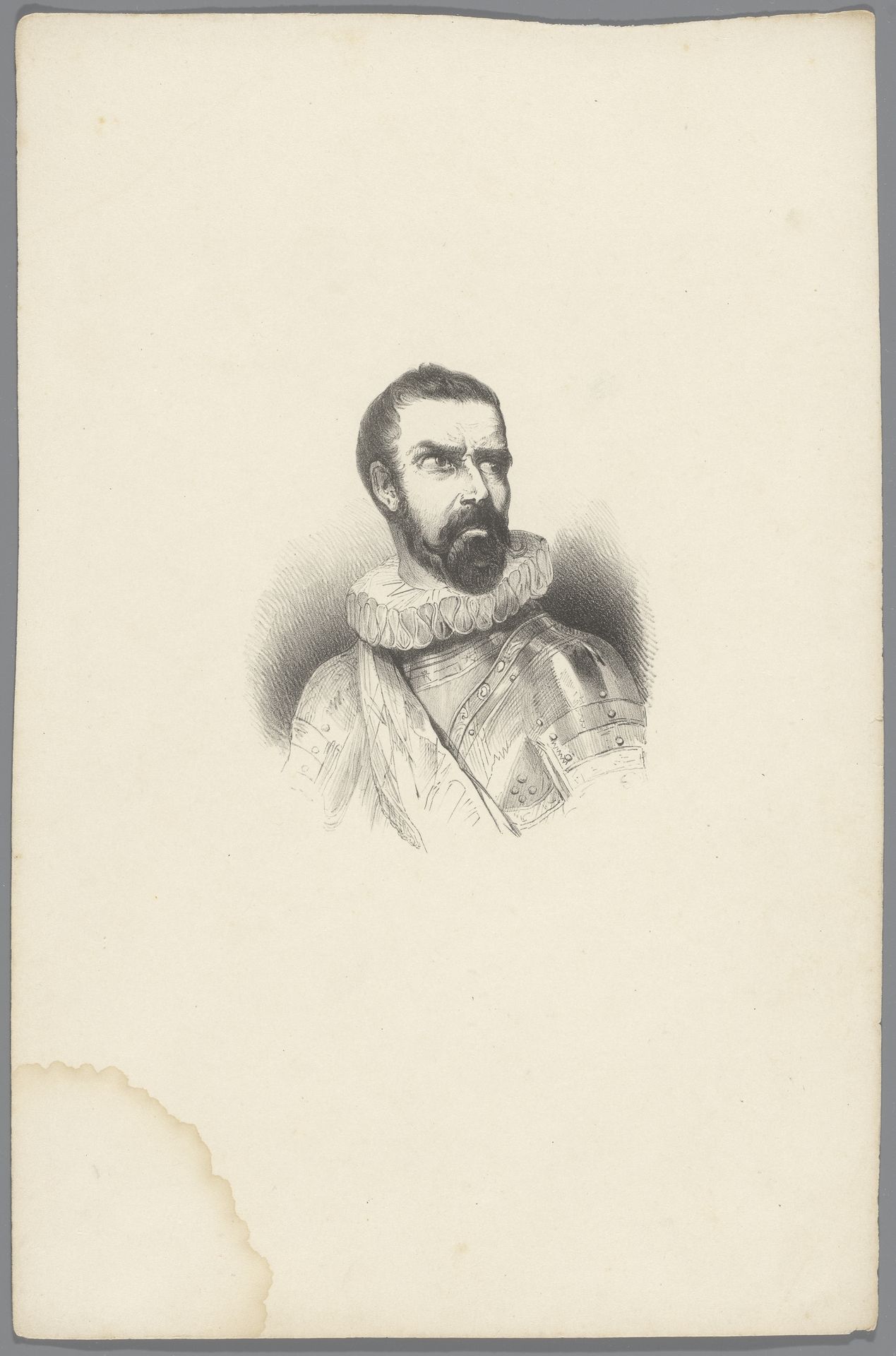 Buste van man in harnas by Gerhardus Fredericus Eilbracht