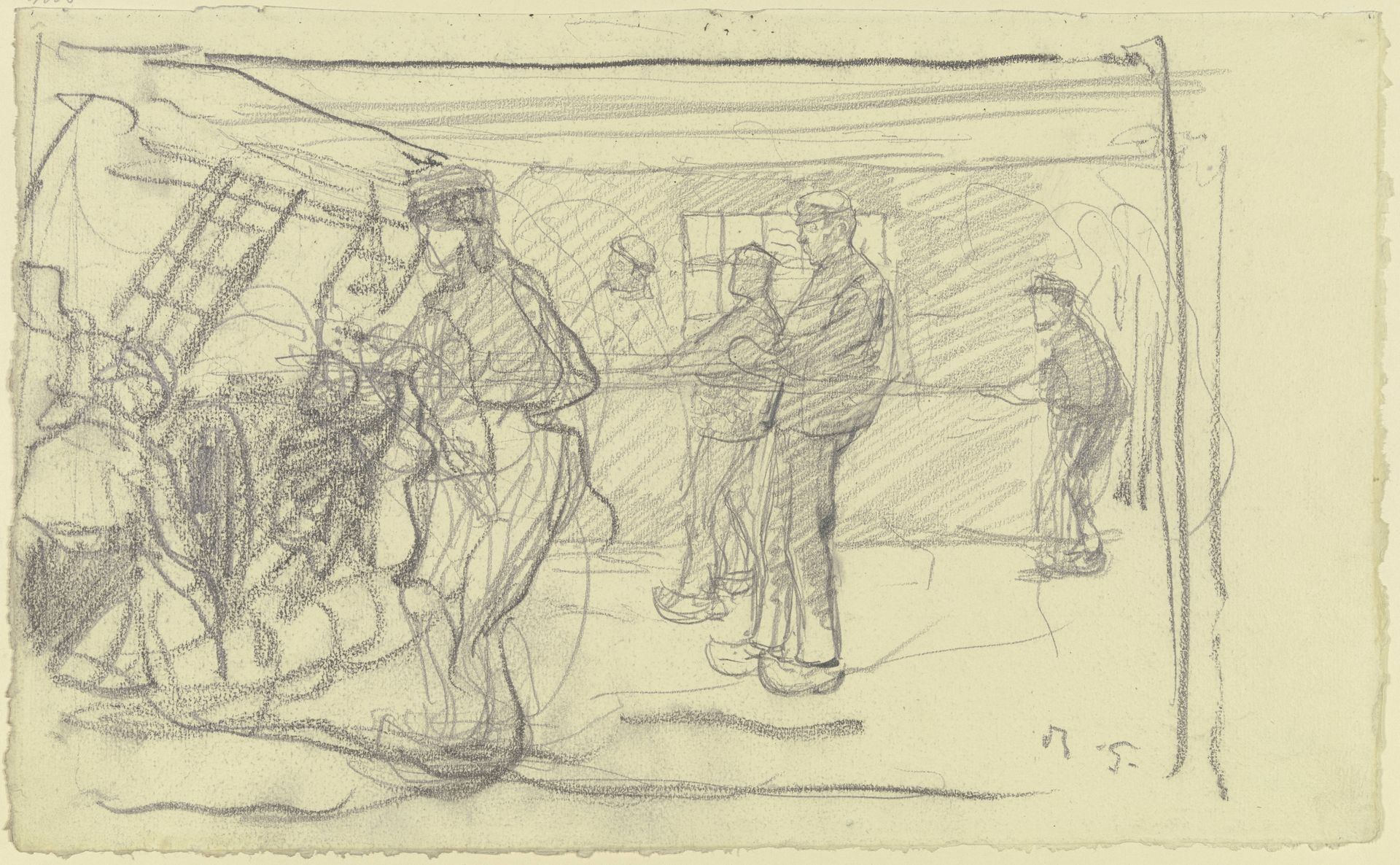 Arbeiter aus der _Großen Spinnerei von Edam_ by Rudolf Gudden