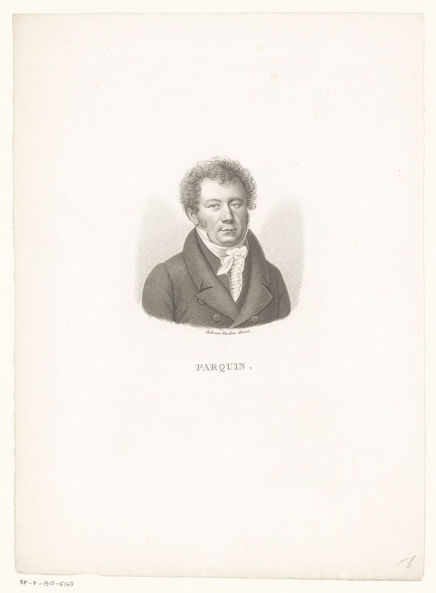 Portret van Jean-Baptiste-Nicolas Parquin by Charles Aimé Forestier