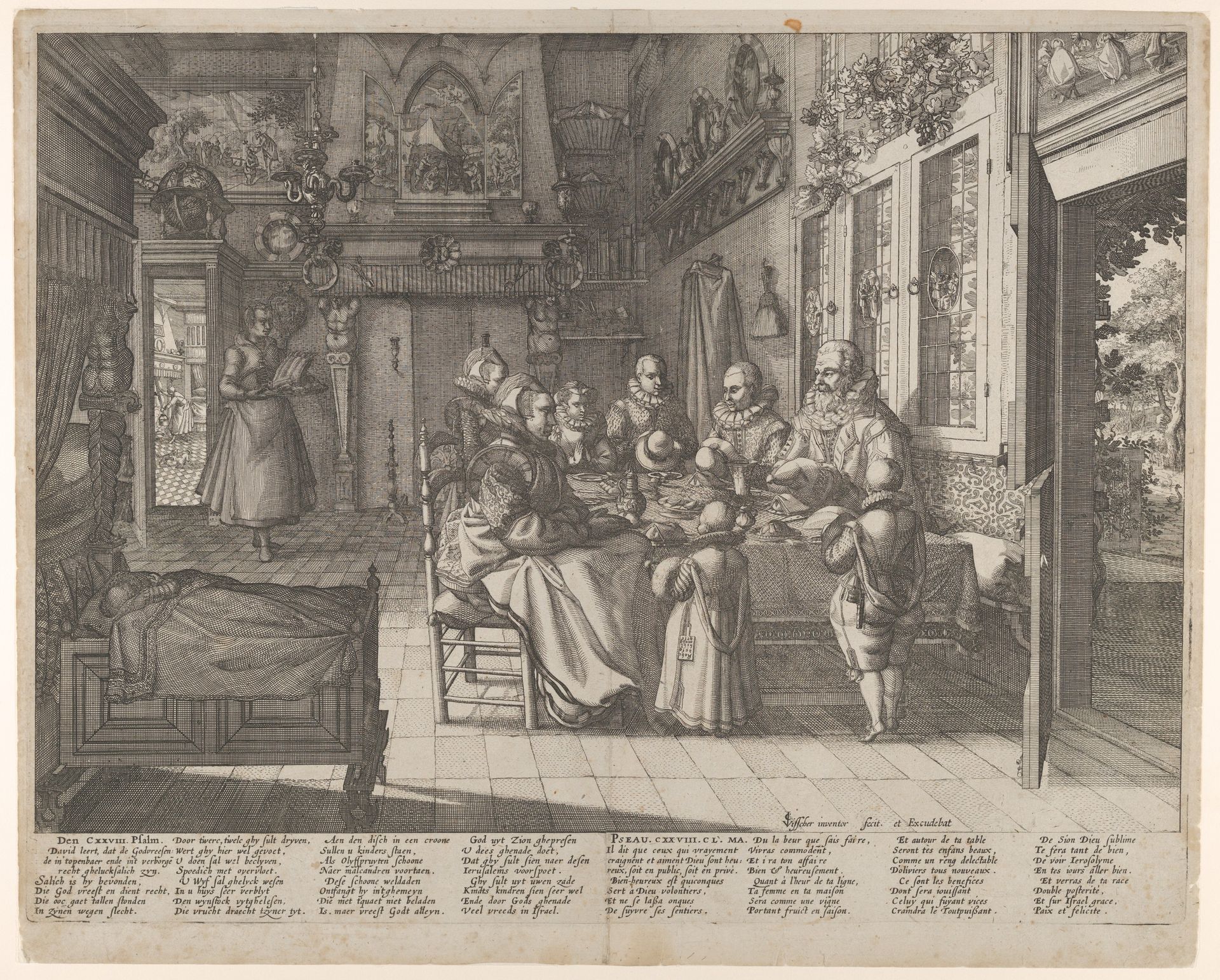 A Family Saying Grace by Claes Jansz. Visscher