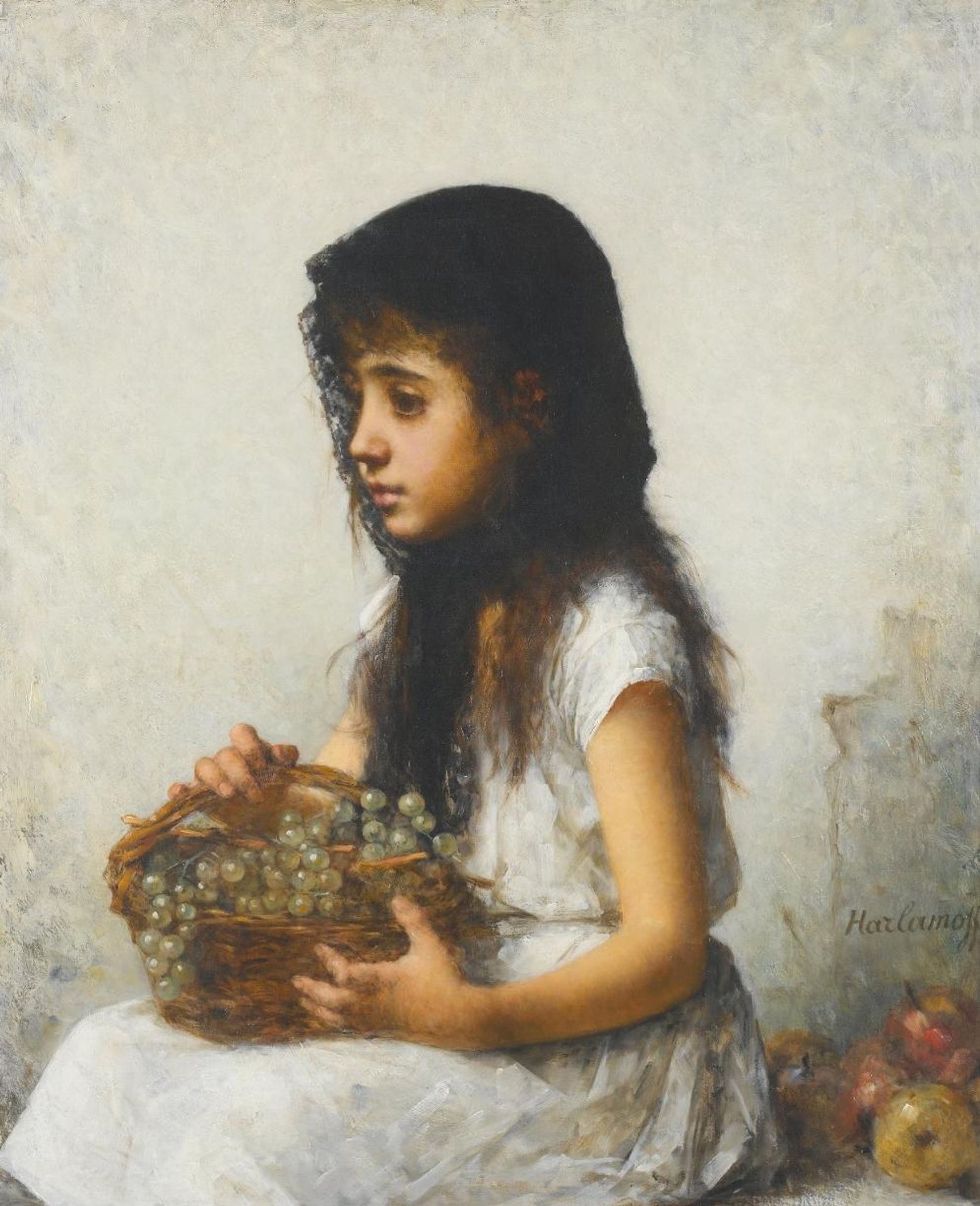 Portrait of a Young Girl by Alexei Harlamoff