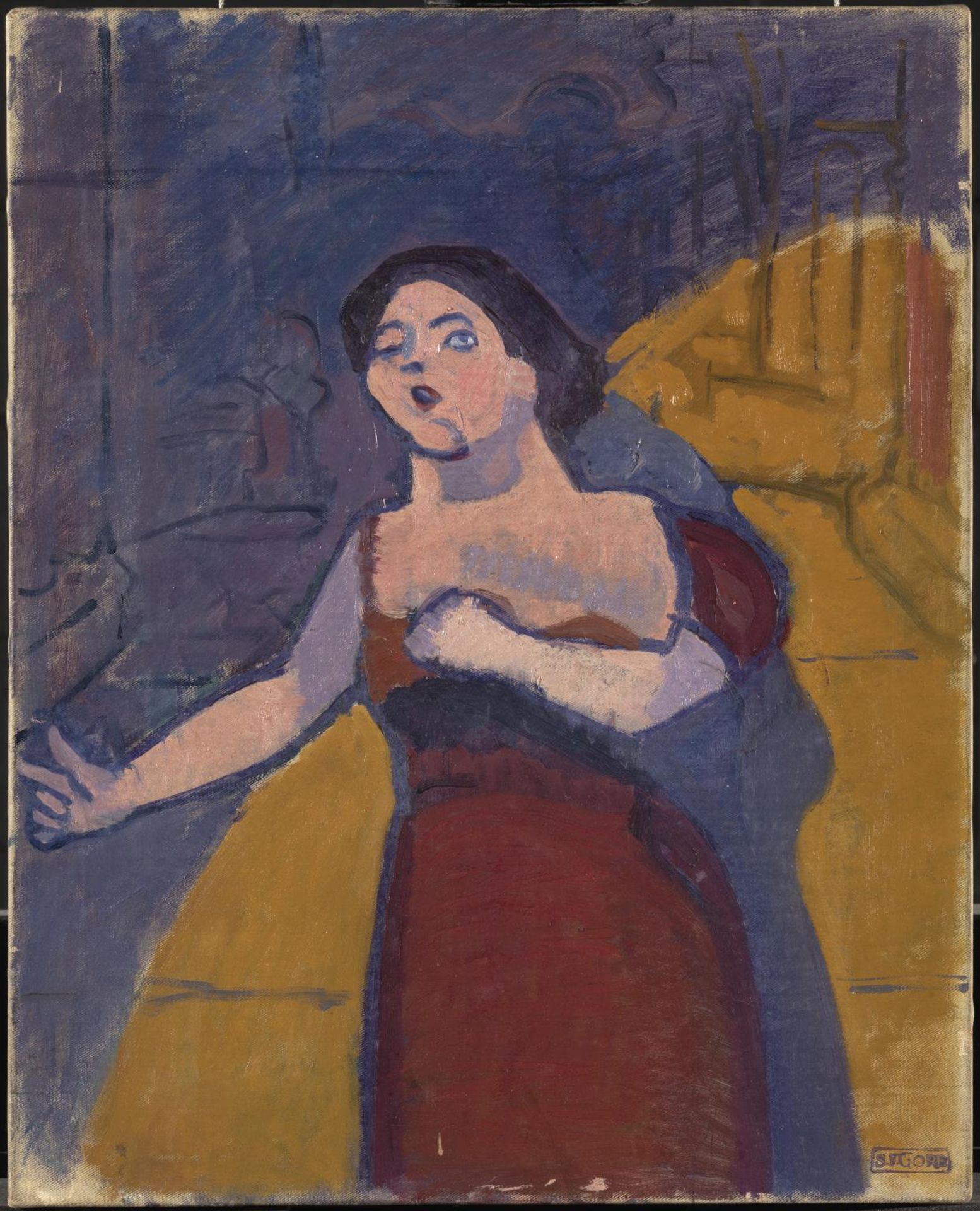 A Singer at the Bedford Music Hall by  Spencer Gore