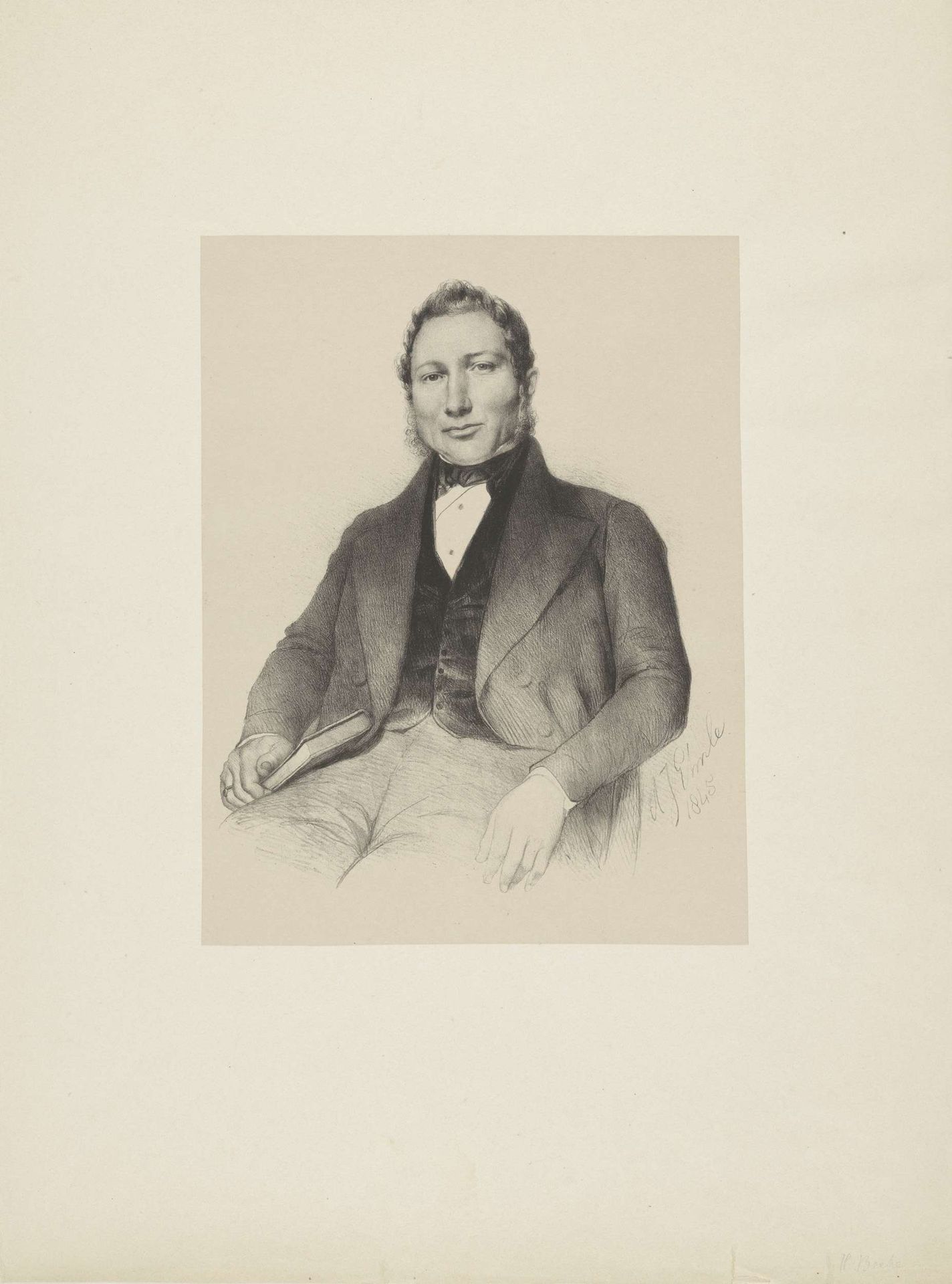 Portret van H. Beeke by Adrianus Johannes Ehnle