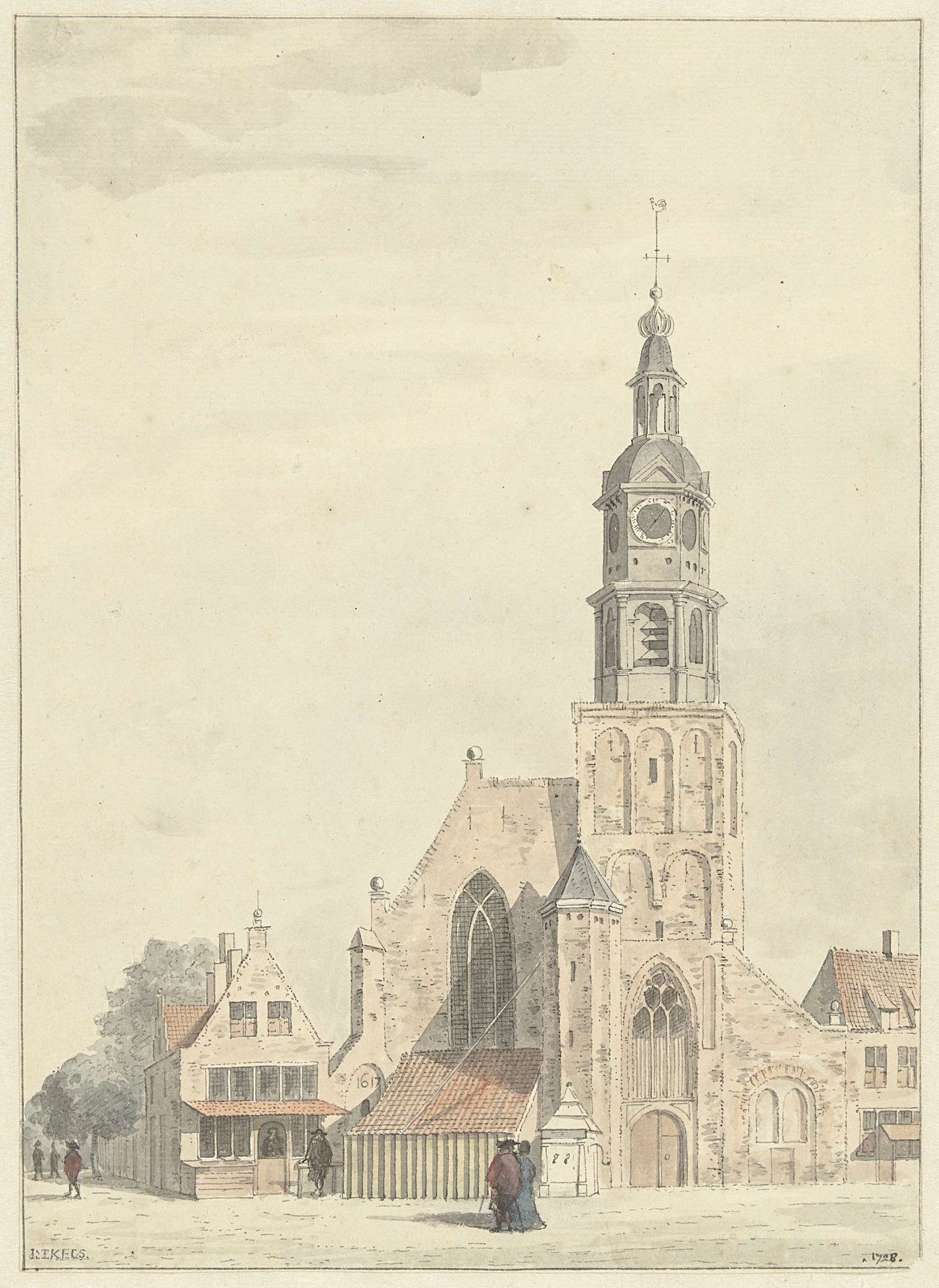 De kerk te Buren by Jan (I) Ekels