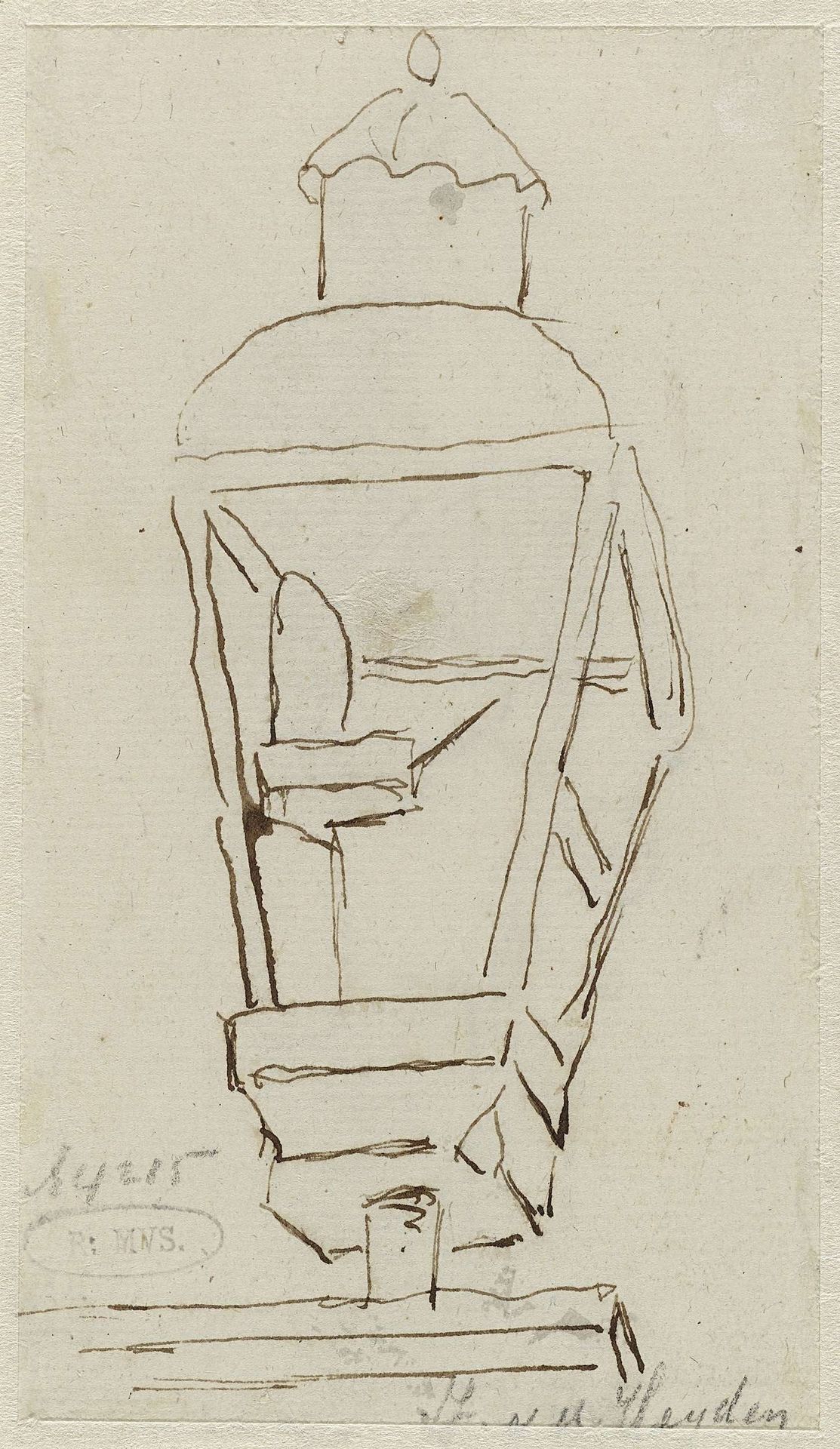 Straatlantaarn by Jan van der Heyden