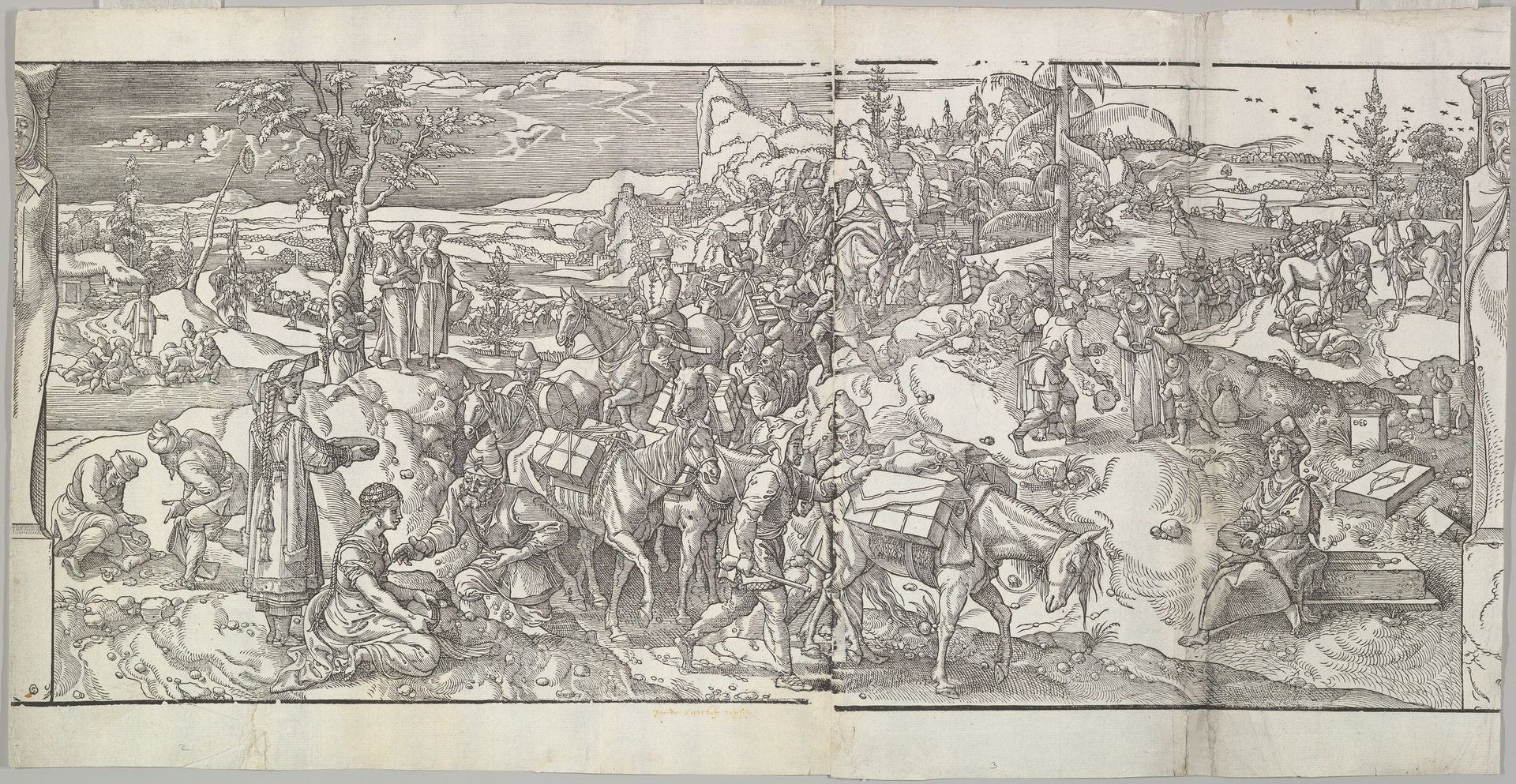 The Passage of a Caravan from the frieze Ces Moeurs et fachons de faire de Turcz (Customs and Fashions of the Turks) by Pieter Coecke van Aelst