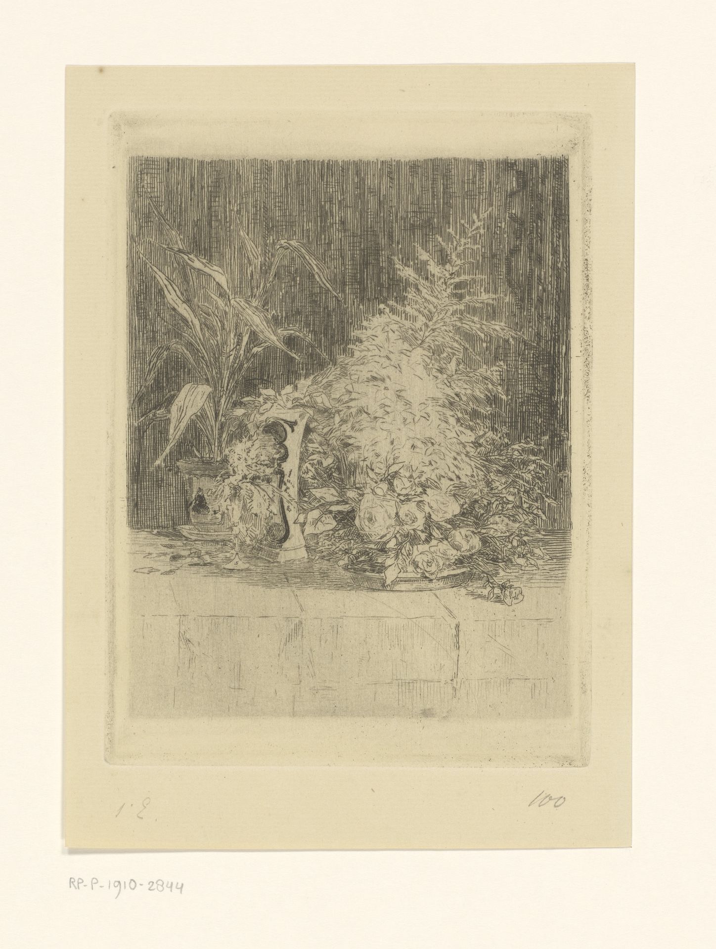 Bloemstilleven by Carel Nicolaas Storm van 's-Gravesande