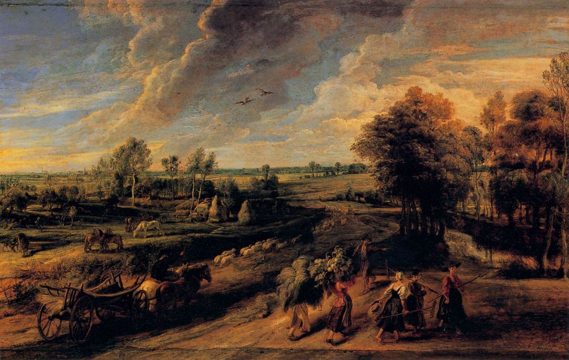 The Return of the Farm Workers from the Fields by Peter Paul Rubens