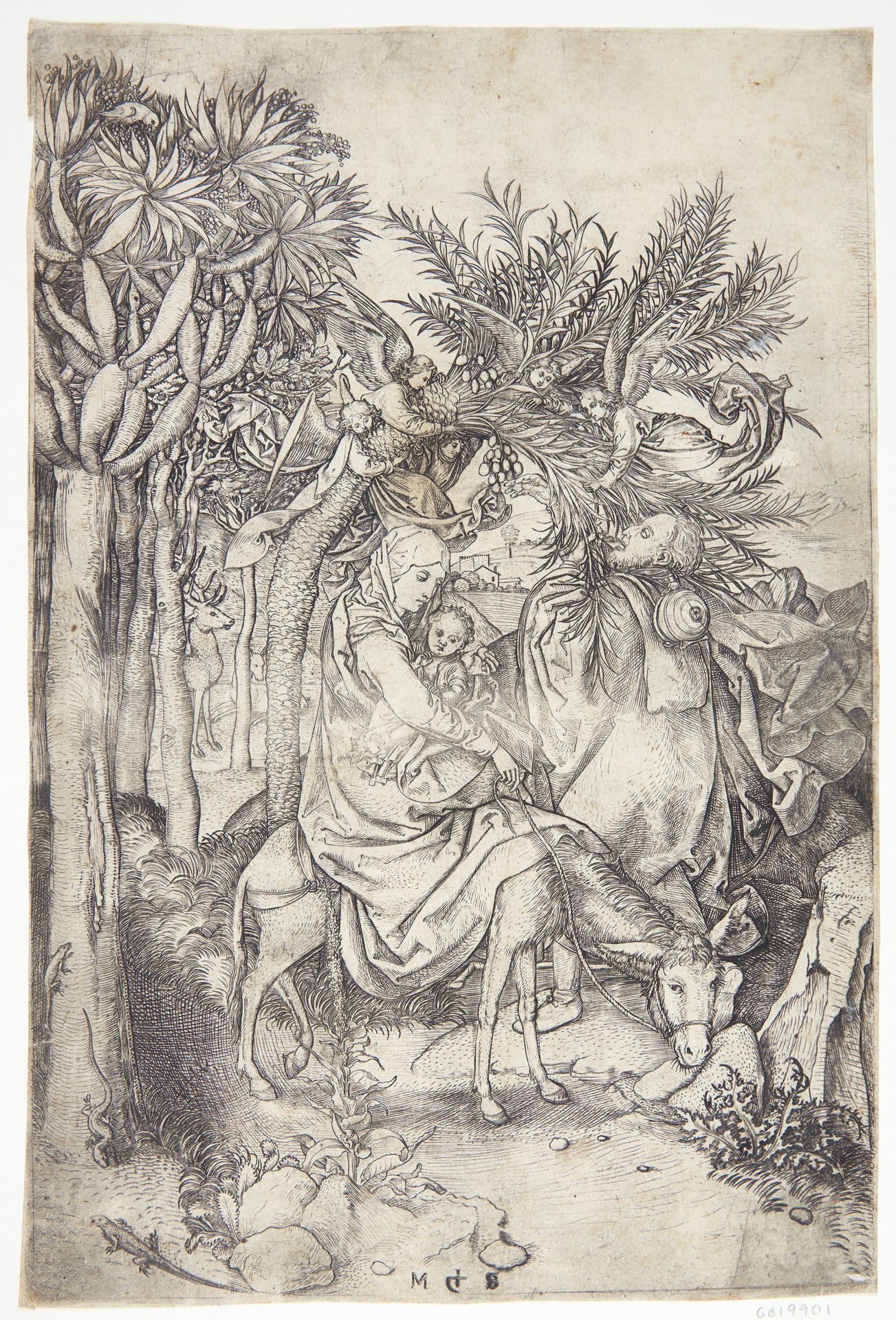 Flugten til Ægypten by Martin Schongauer