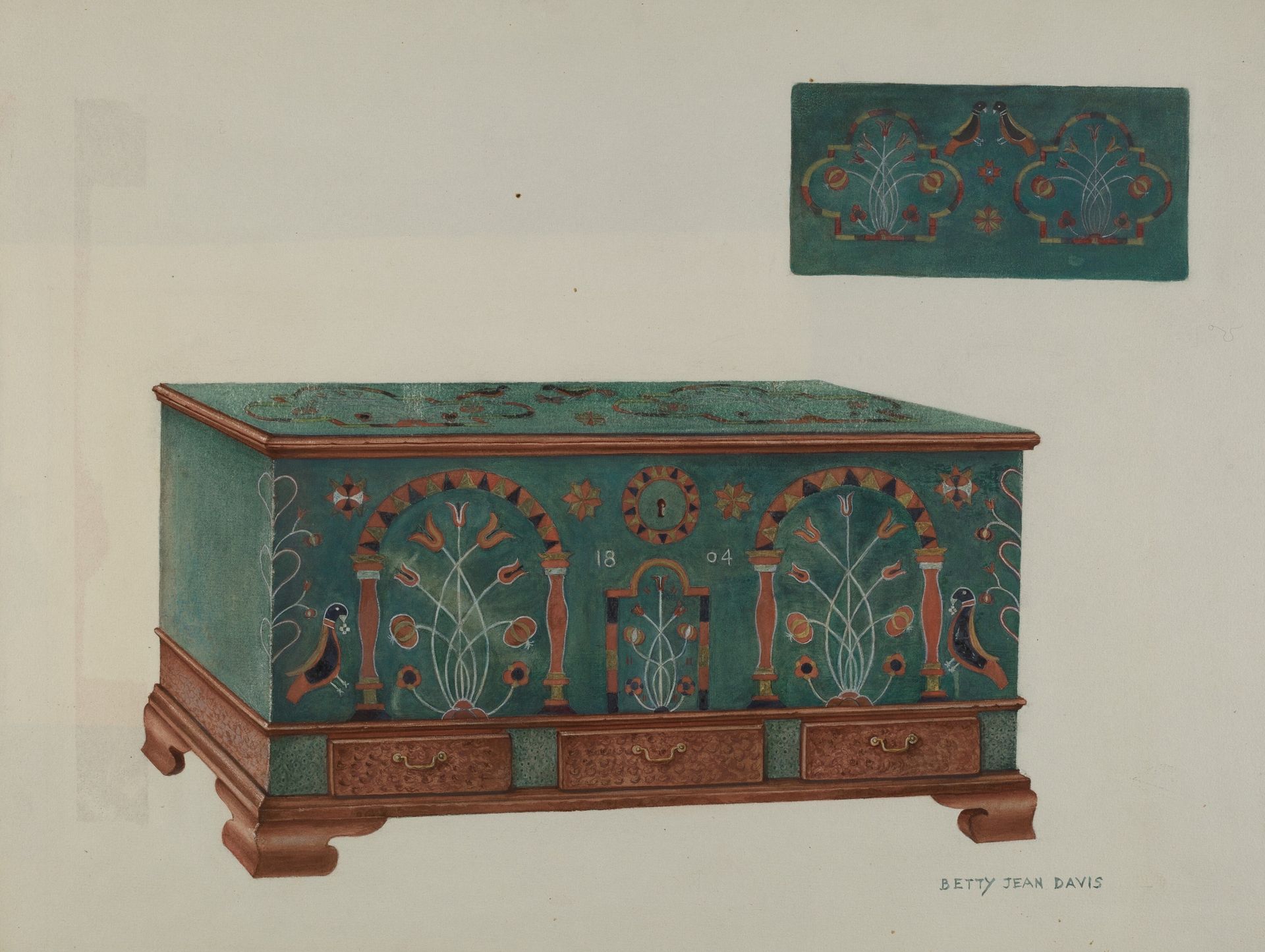 Pa. German Chest by Betty Jean Davis